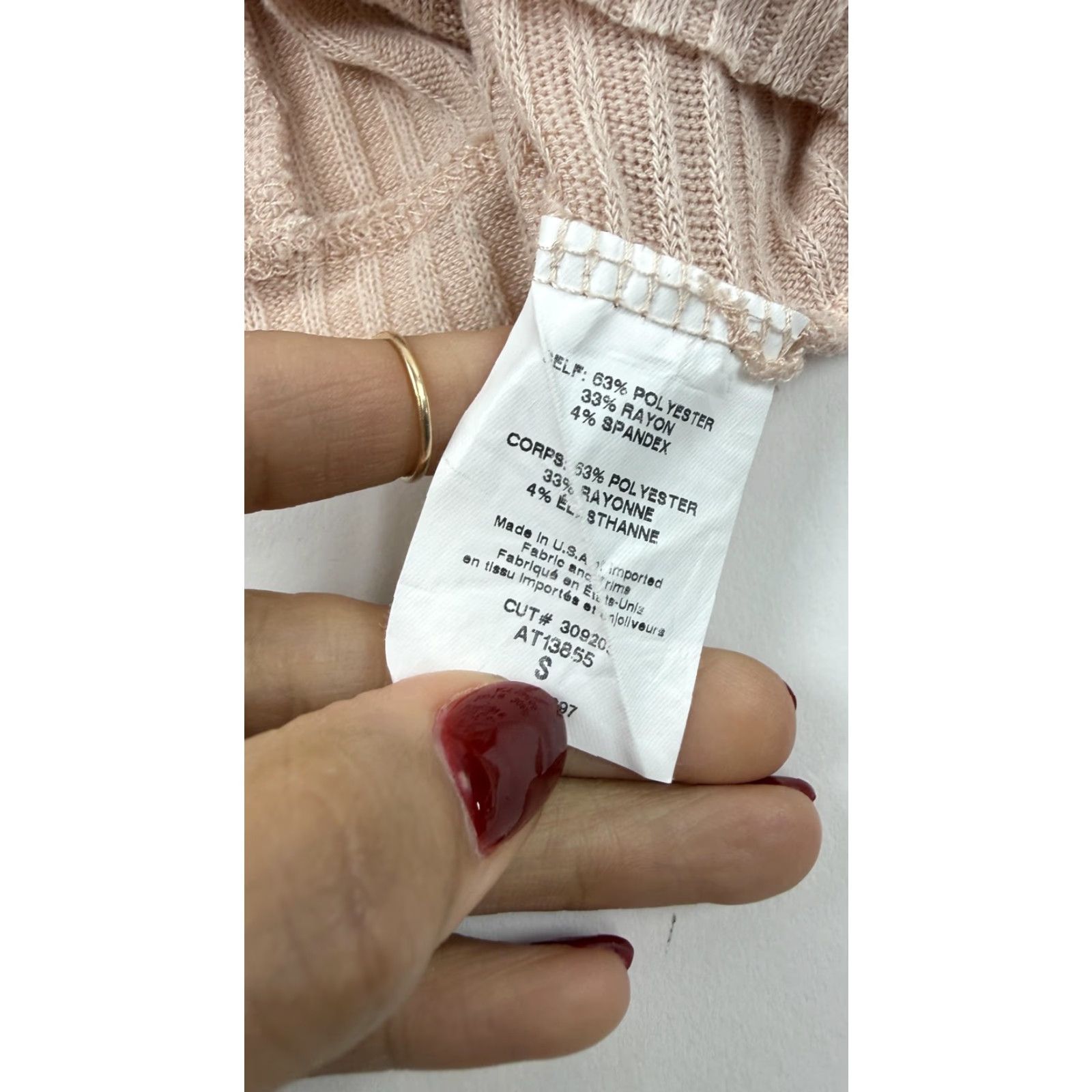 ASTR The Label ASTR the Label Sweater Womens Small Beige Rib Knit Twist Front Crop Made USA Size S / US 4 / IT 40 - 5 Thumbnail