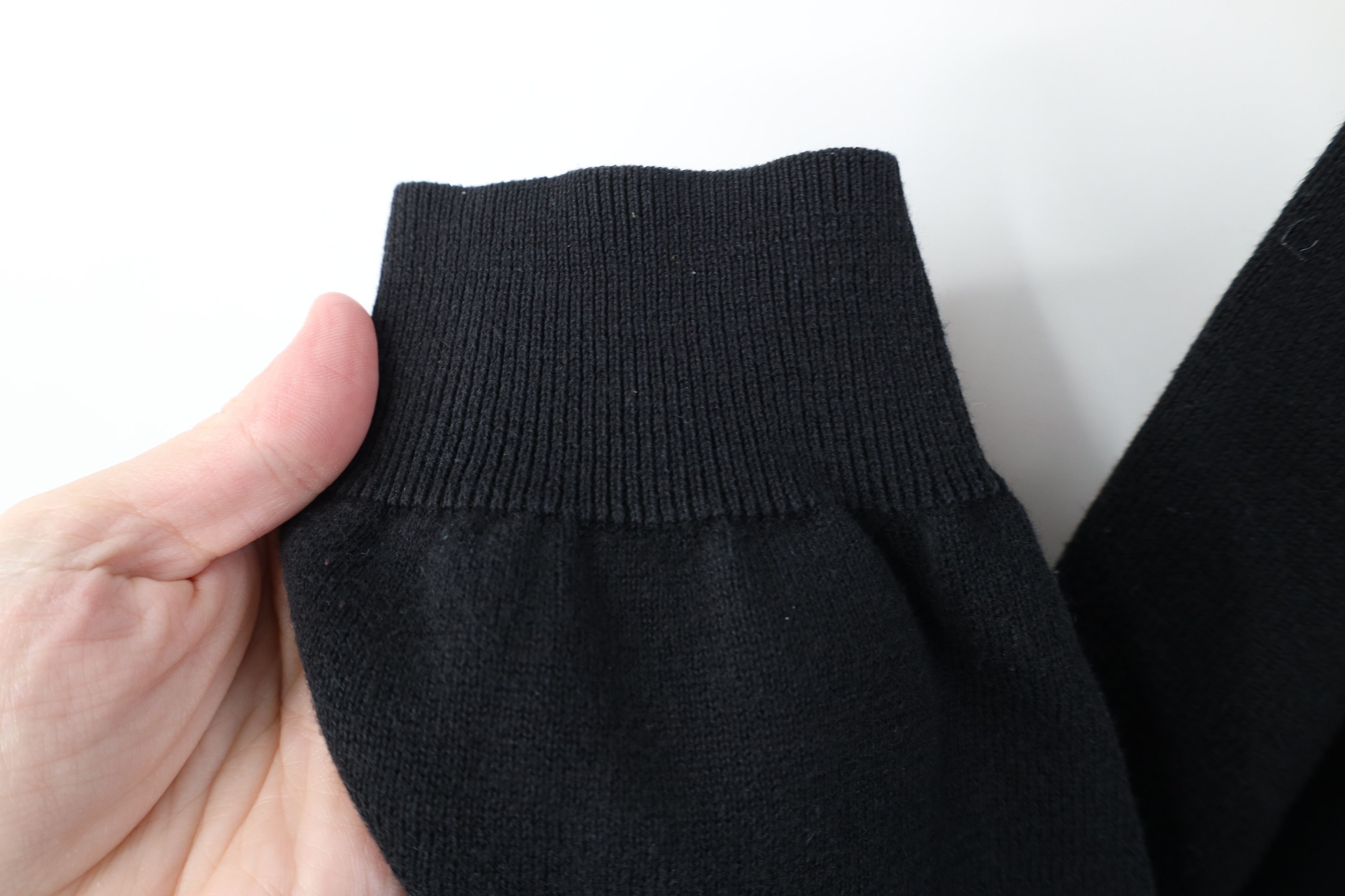 Vintage Vintage 90s Streetwear Cable Knit Mock Neck Sweater Black Size US XL / EU 56 / 4 - 8 Thumbnail