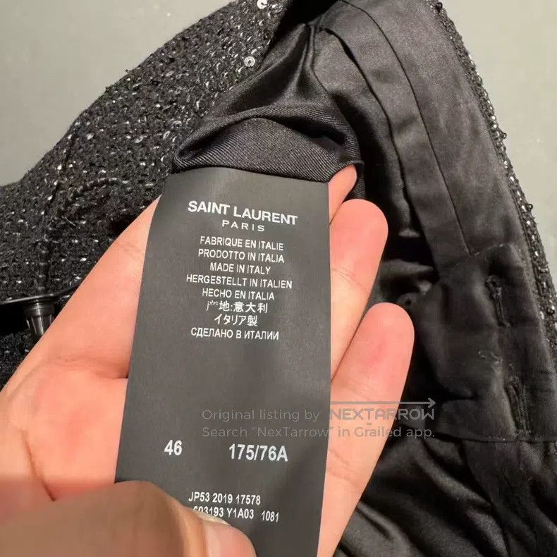Saint Laurent Paris Saint Laurent Paris Sequined Dress Pants Size US 30 / EU 46 - 6 Thumbnail