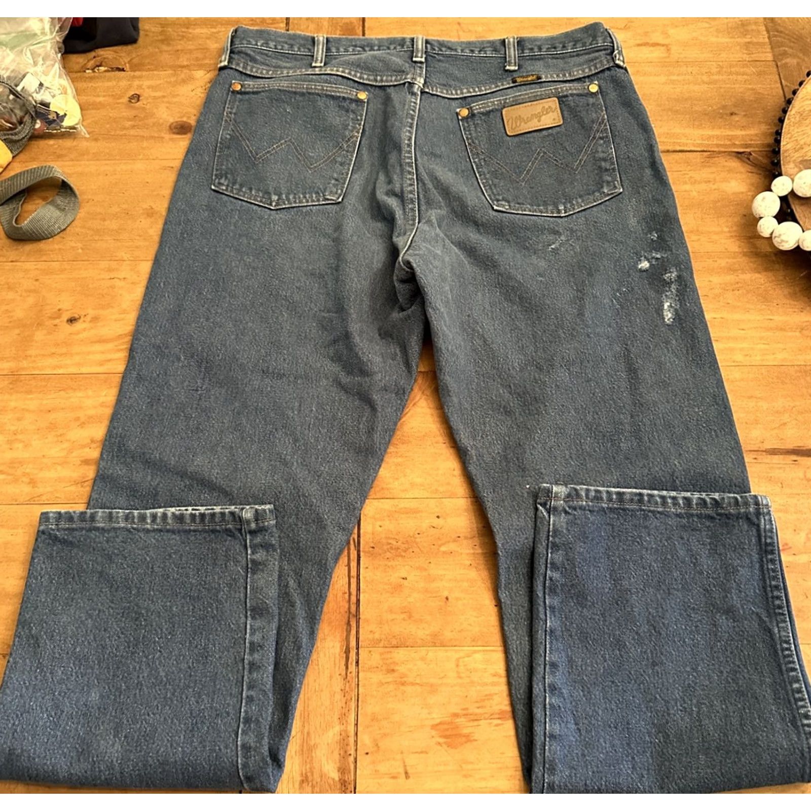 Wrangler VINTAGE Wrangler Jeans Cowboy Bootcut 38x32 Denim USA Made 13MWZK Blue Mens Size US 38 / EU 54 - 5 Thumbnail