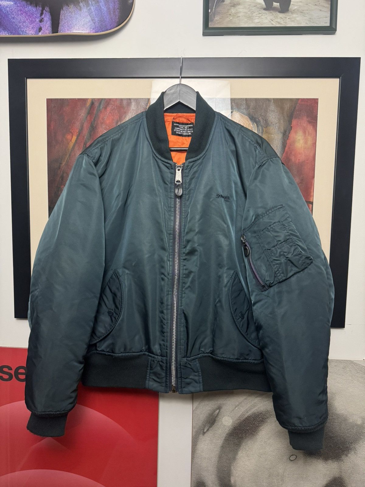 Japanese Brand × Schott SCHOTT NYC BOMBER jacket avia 90s USA