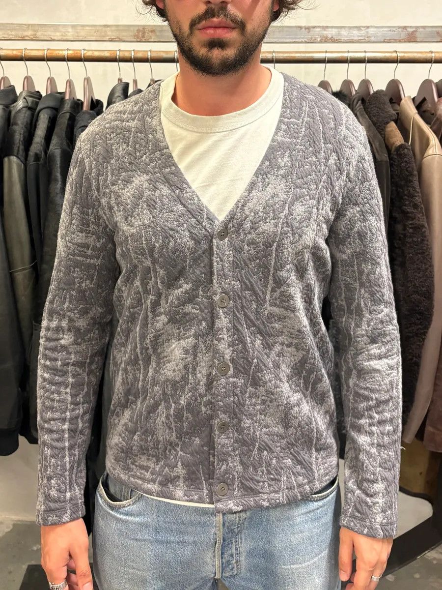 Emporio Armani × Vintage AW2014 Emporio Armani Raw Grey Cardigan Size US M / EU 48-50 / 2 - 2 Thumbnail