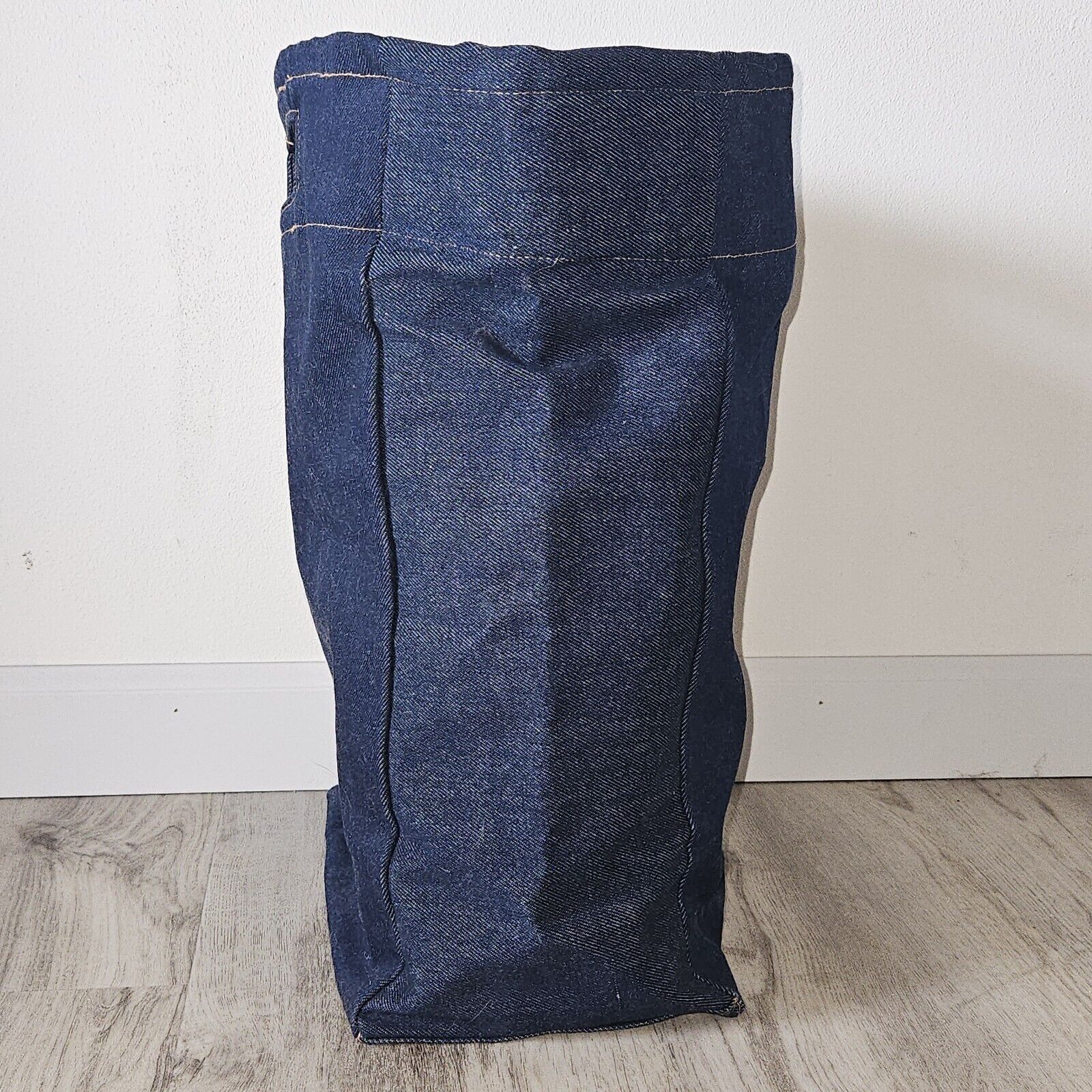 Handmade Prison Inmate Made Reusable Shopping Tote Blue Denim Bag Size ONE SIZE - 4 Thumbnail