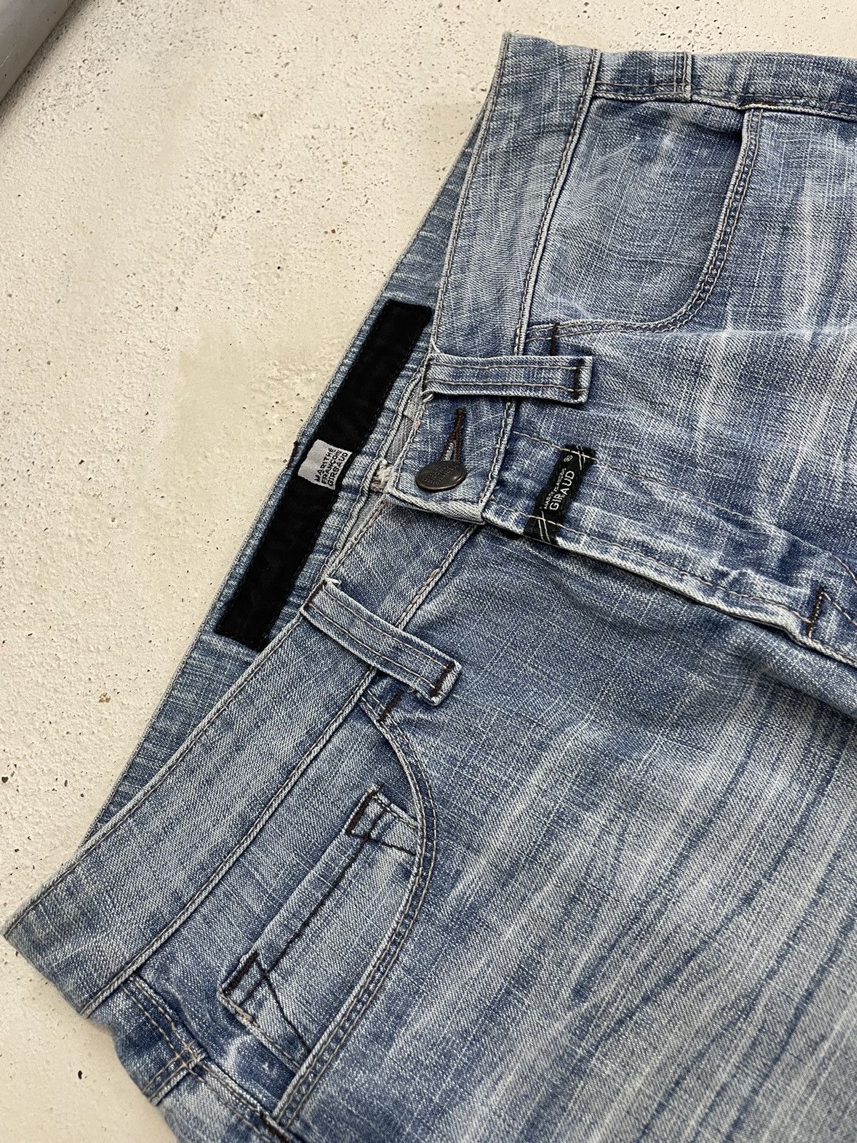 Designer Marithe Francois Girbaud Flare Denim Pants Size US 27 - 12 Thumbnail