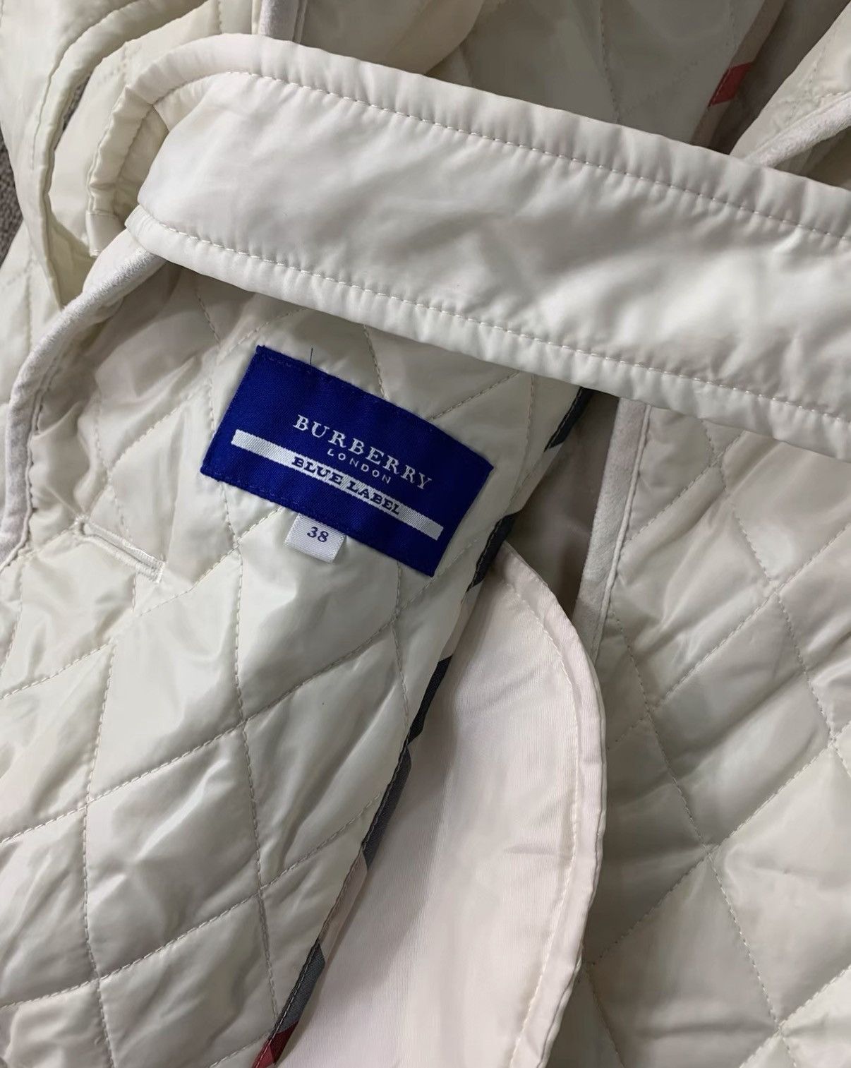 Burberry BURBERRY Limited Edition Beige Argyle Cotton Jacket Size M / US 6-8 / IT 42-44 - 5 Thumbnail