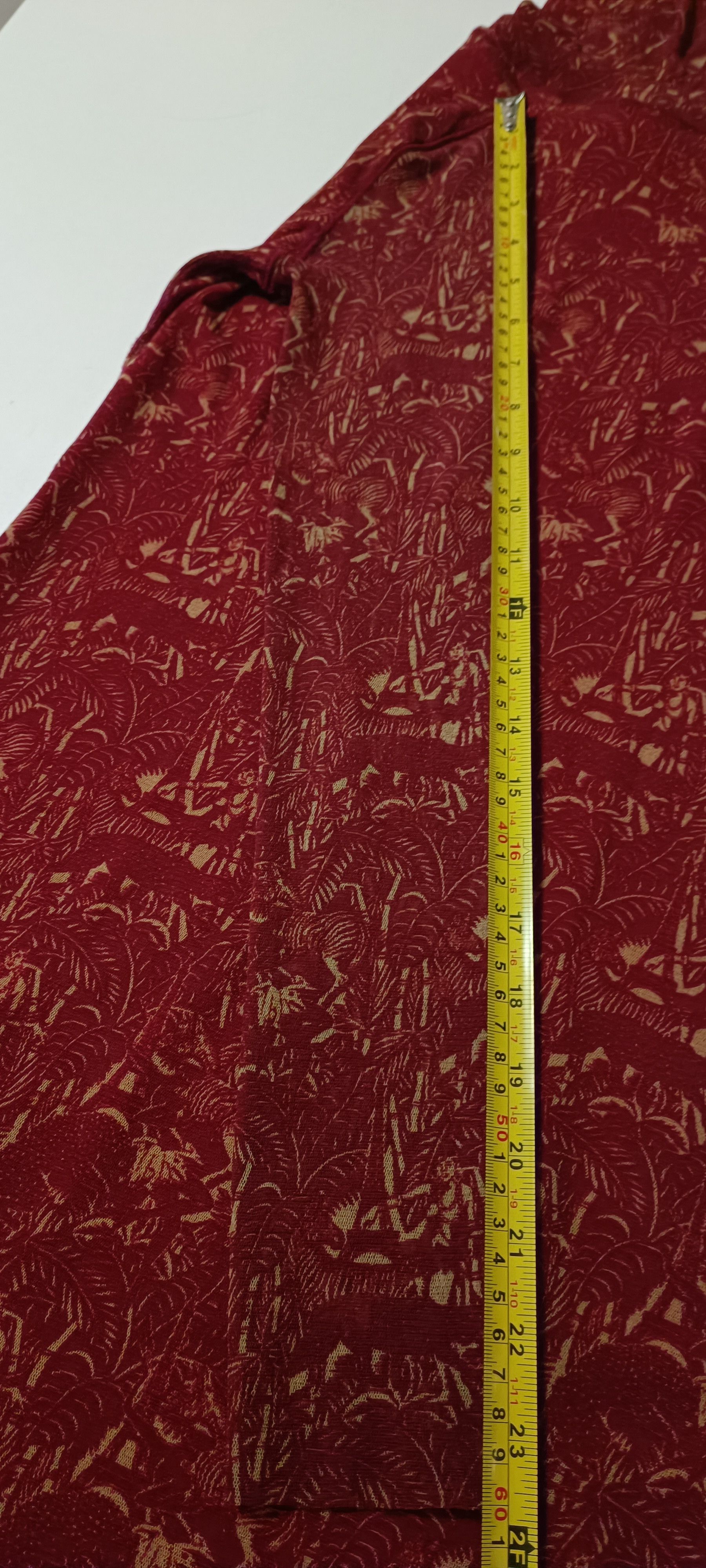 Jean Paul Gaultier Maroon maxi dress with figures in cream tones. Size M / US 6-8 / IT 42-44 - 25 Thumbnail
