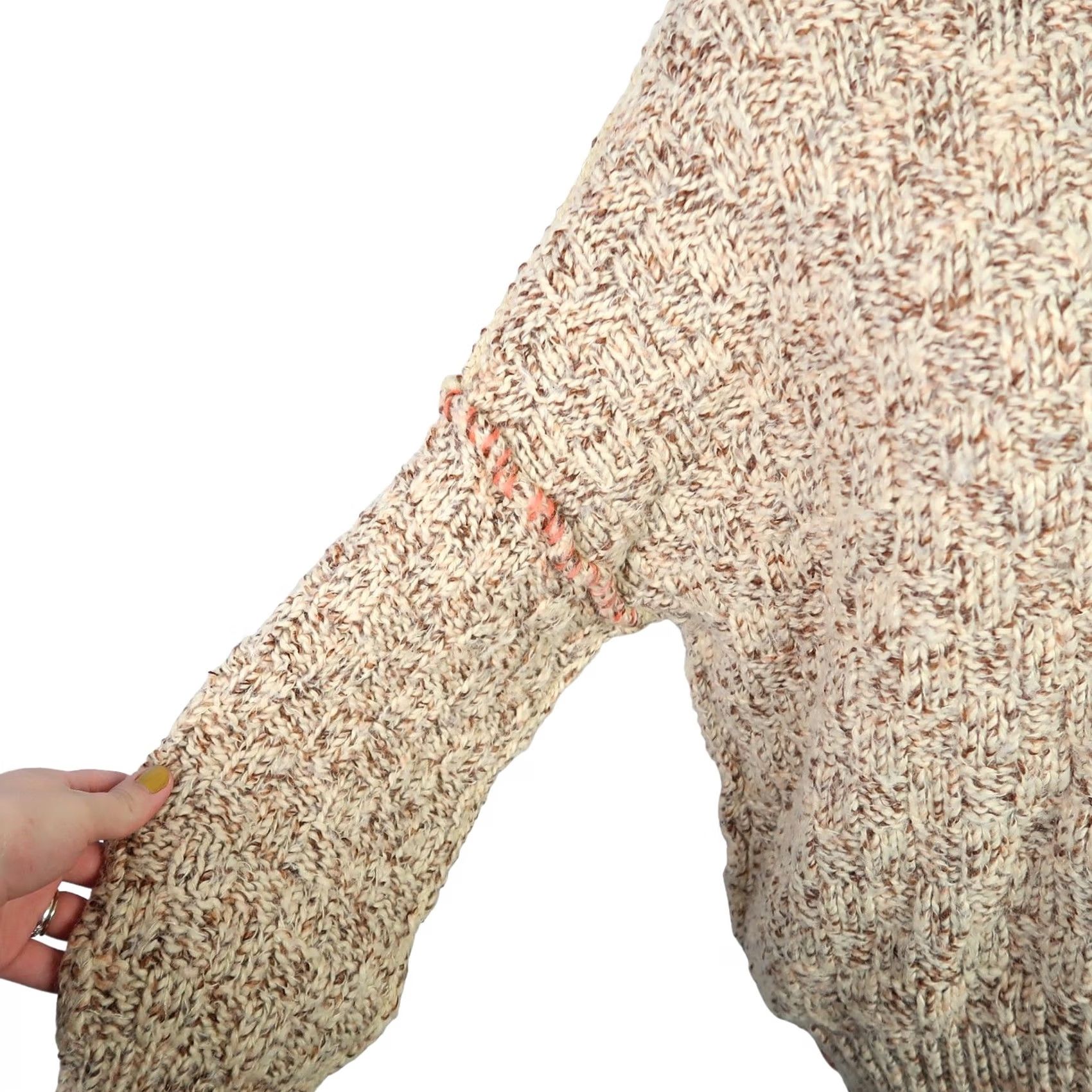 Free People Free People tan brown marled knit turtleneck sweater XS Size XS / US 0-2 / IT 36-38 - 4 Thumbnail