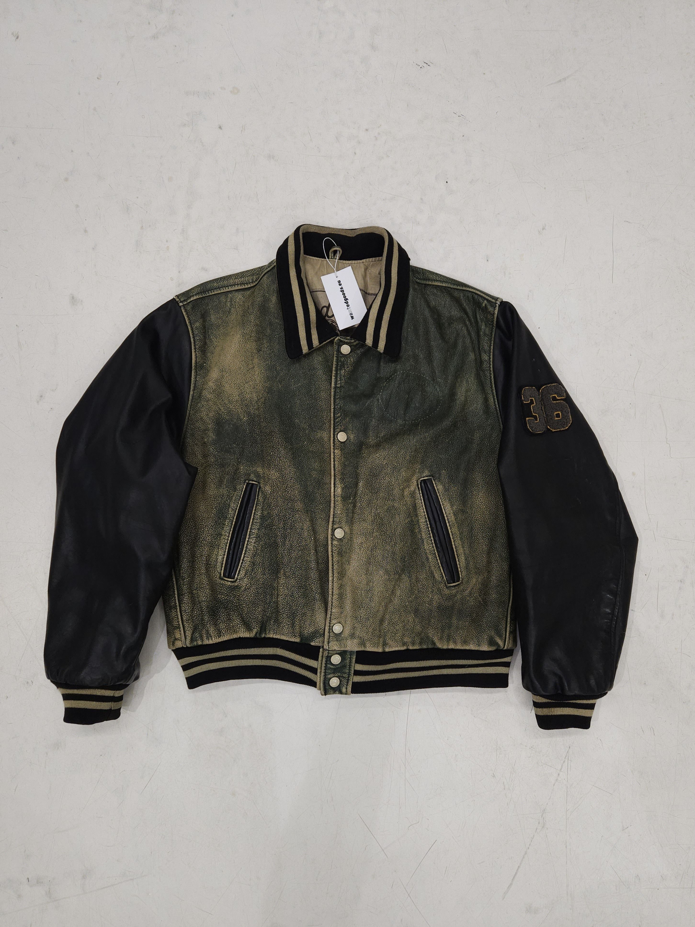 Vintage redskins leather varsity jacket