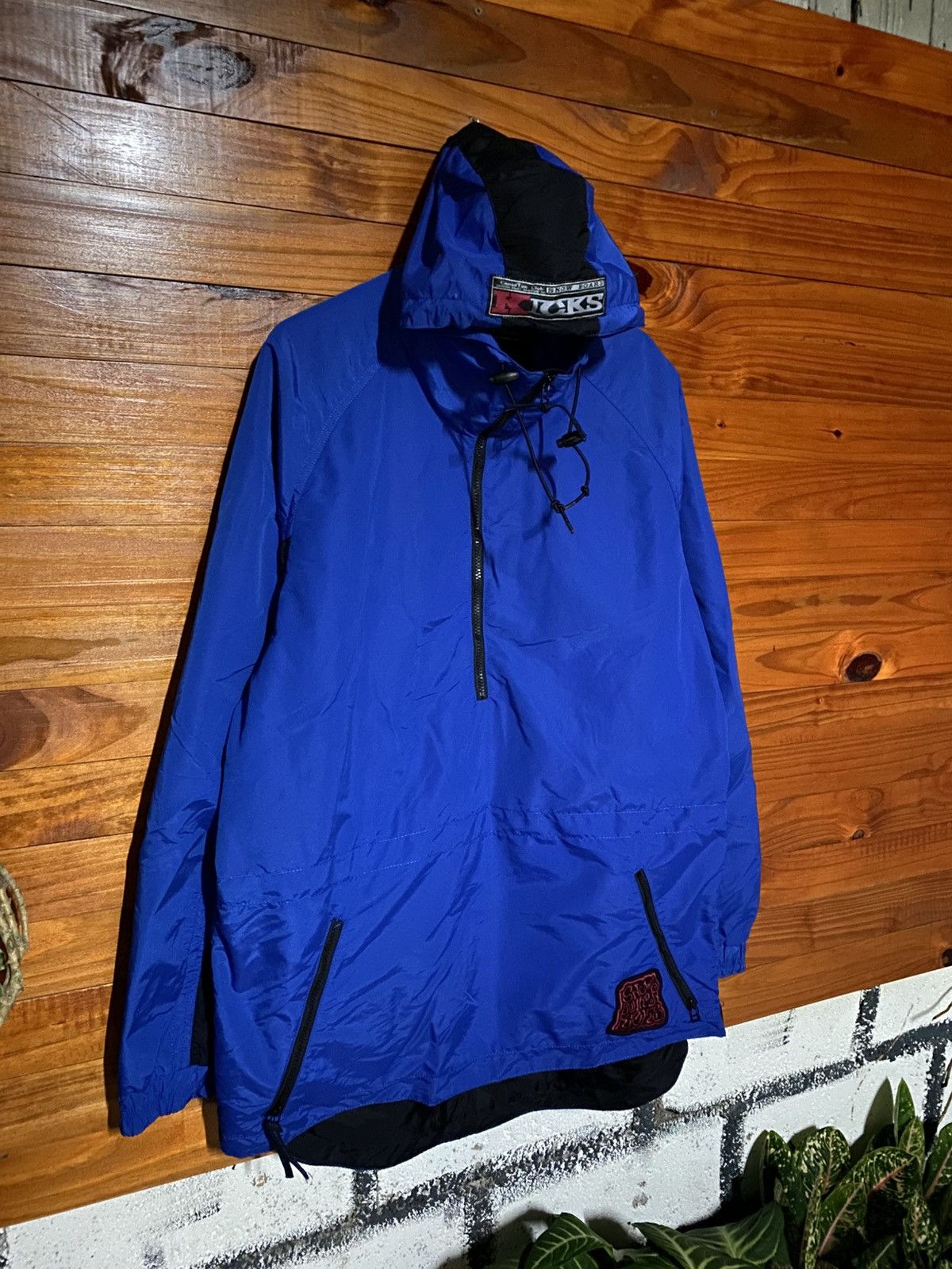 Kicks On Fire Vintage KICKS Snowboard Anorak Jacket Blue Japanese Outdoor Size US L / EU 52-54 / 3 - 5 Thumbnail