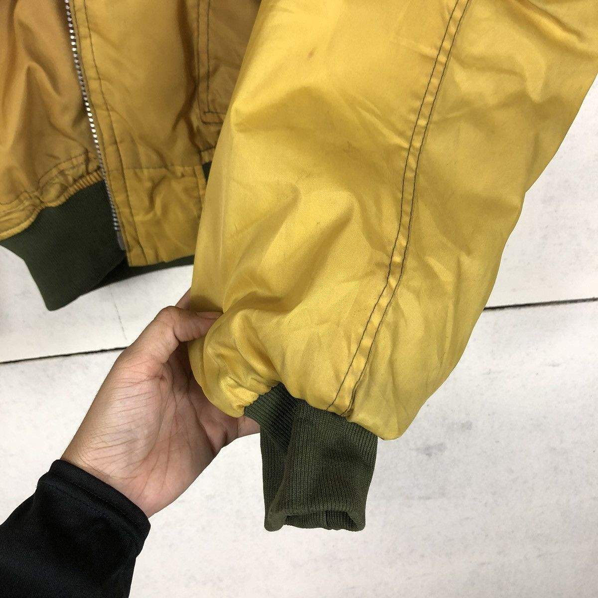 Vintage 📌VINTAGE BOMBER JACKET FLY MILITARY USA FLAG BUZZ RICKSON Size US L / EU 52-54 / 3 - 16 Thumbnail