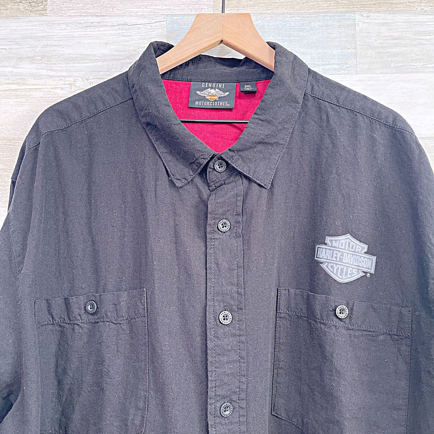 Harley Davidson Harley Davidson Long Sleeve Eagle Logo Work Shirt Mens 3XL Size US XXL / EU 58 / 5 - 2 Thumbnail