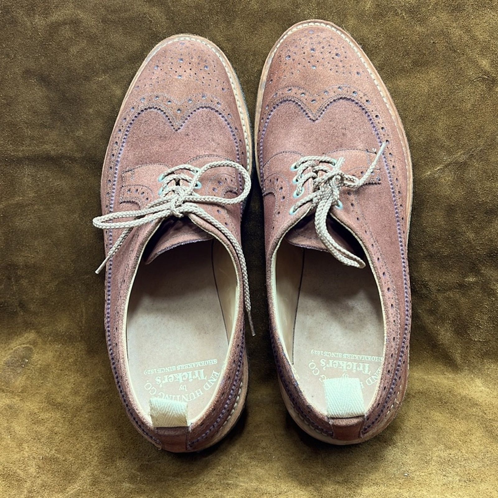 Other End Hunting CO. By Trickers Suede Wingtip Shoes Size US 11 / EU 44 - 8 Thumbnail