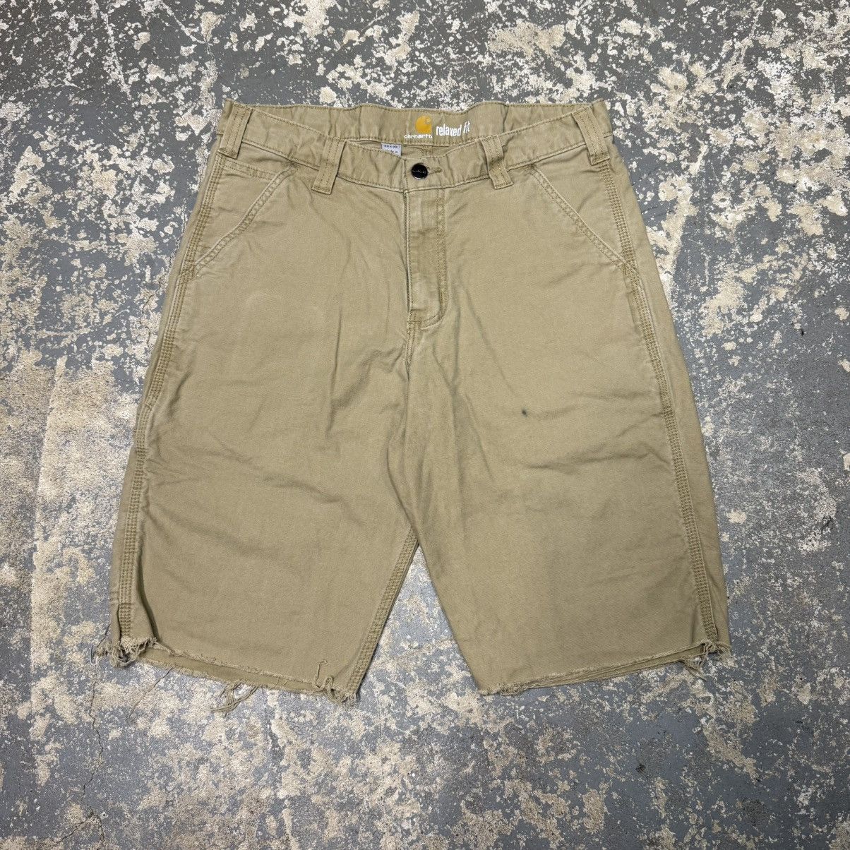 Carhartt Vintage Carhartt Tan Cargo Cut Off Workwear Shorts Jorts Size US 32 / EU 48 - 4 Thumbnail