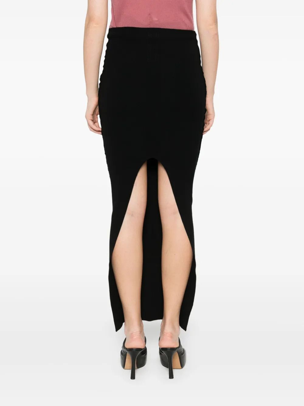 Rick Owens o1y0126 Maxi Skirt in Black Size 27" / US 4 / IT 40 - 3 Thumbnail