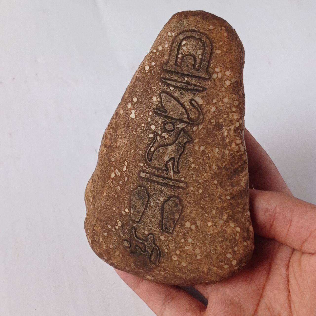 Ancient-style Egyptian stone engraved with hieroglyphic