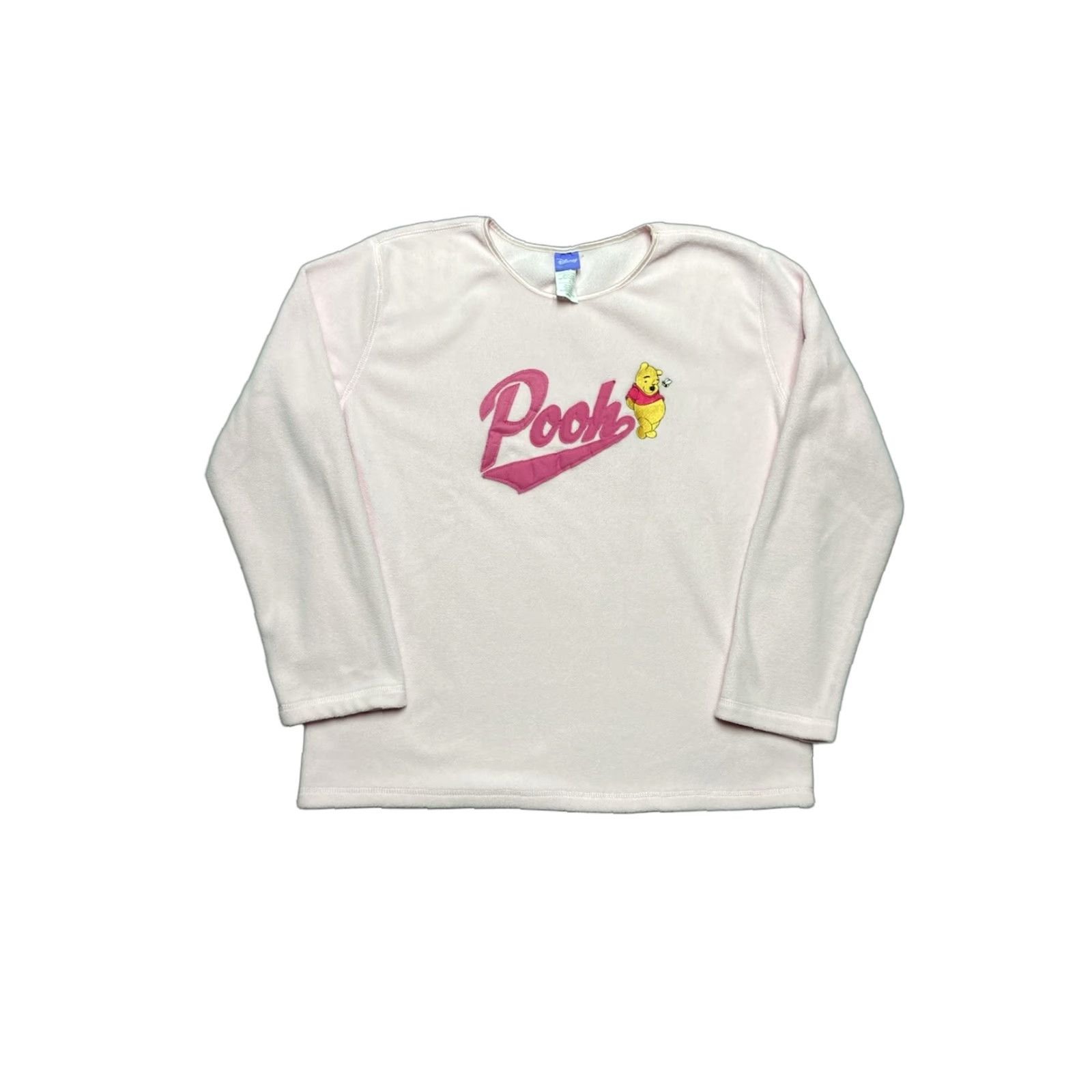Disney VINTAGE Winnie the Pooh long sleeve sweater fleece shirt Disney pink large Womens L Pullover Knit Size L / US 10 / IT 46 - 1 Thumbnail