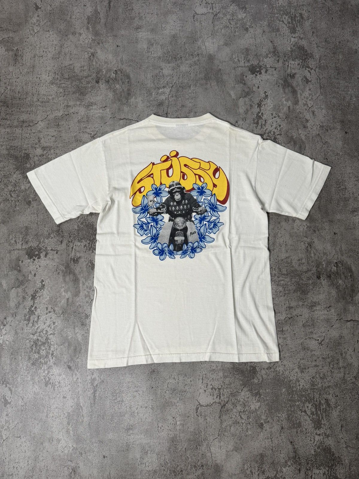 Stussy VINTAGE 00’S STUSSY CHIMPANZEE RIDING MOTORCYCLE T-SHIRT Size US S / EU 44-46 / 1 - 1 Thumbnail