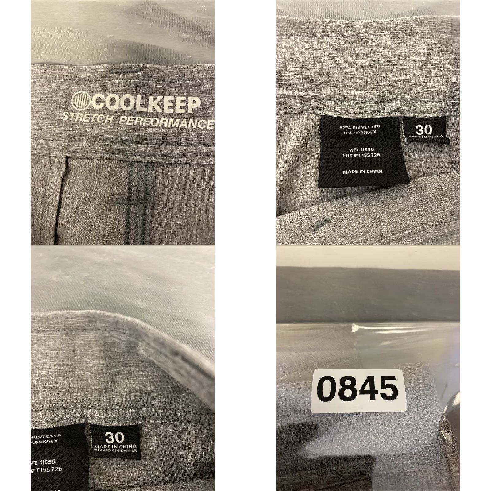 Vintage CoolKeep Shorts Mens Athletic Chino 30 Grey Quick Dry Stretch Golf Casual 2010s Mens Size US 30 / EU 46 - 8 Thumbnail