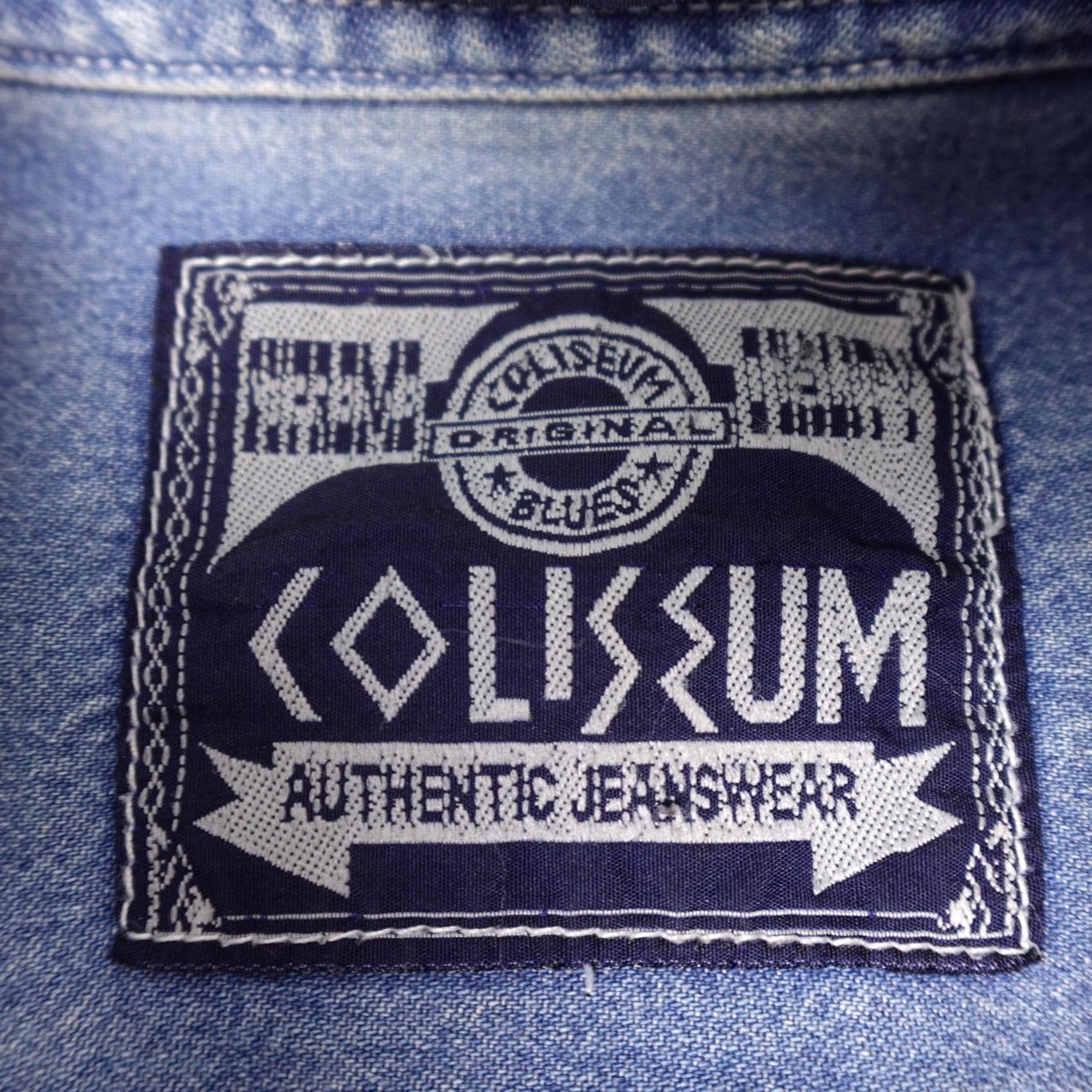 Born VINTAGE Coliseum Mens XL Blue Denim Sleeveless Eagle Motorcycle Shirt Size US XL / EU 56 / 4 - 3 Thumbnail