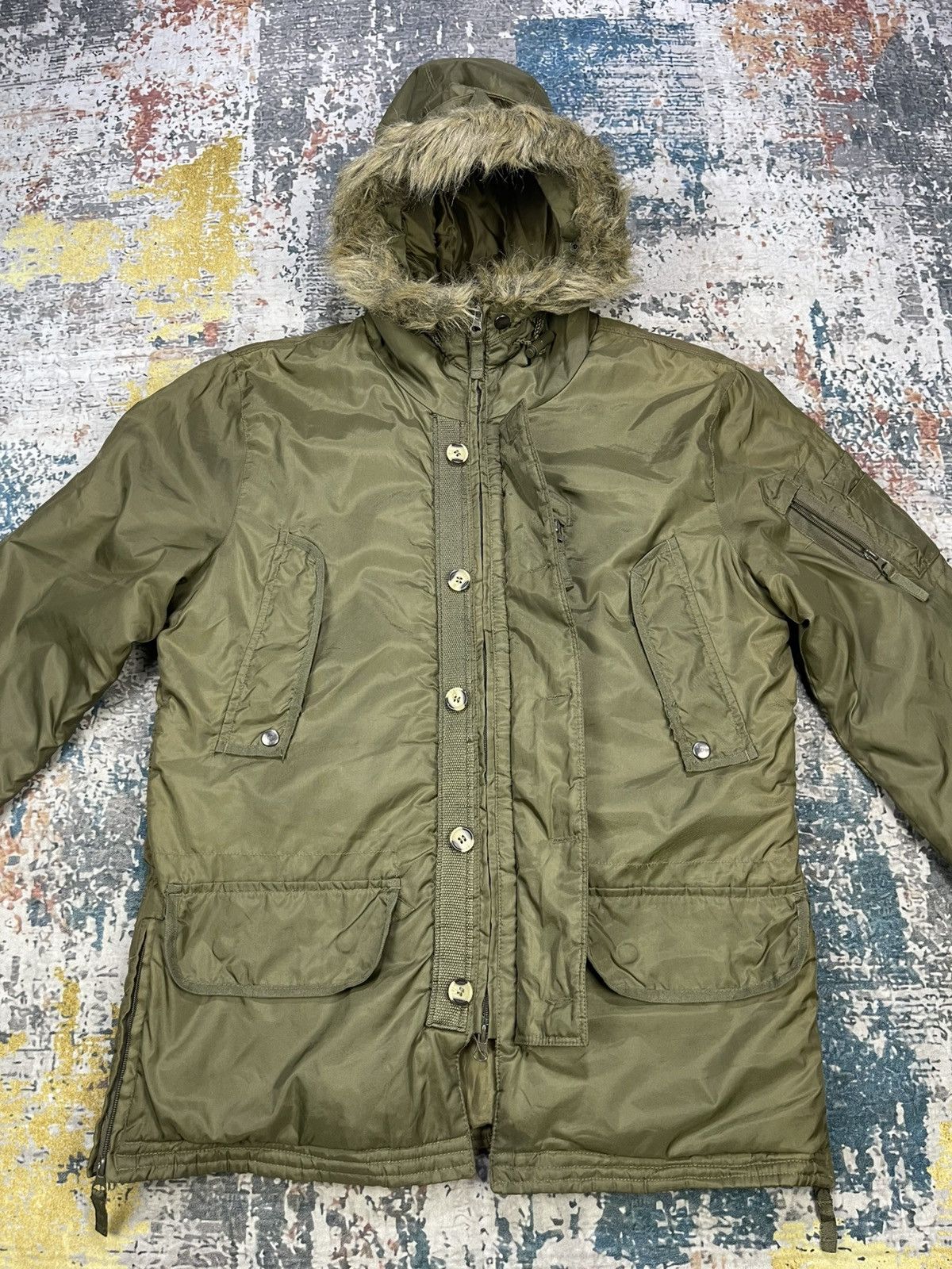 George George Military Type N3-B Nylon Fur Snorkel Parka Size US M / EU 48-50 / 2 - 9 Thumbnail
