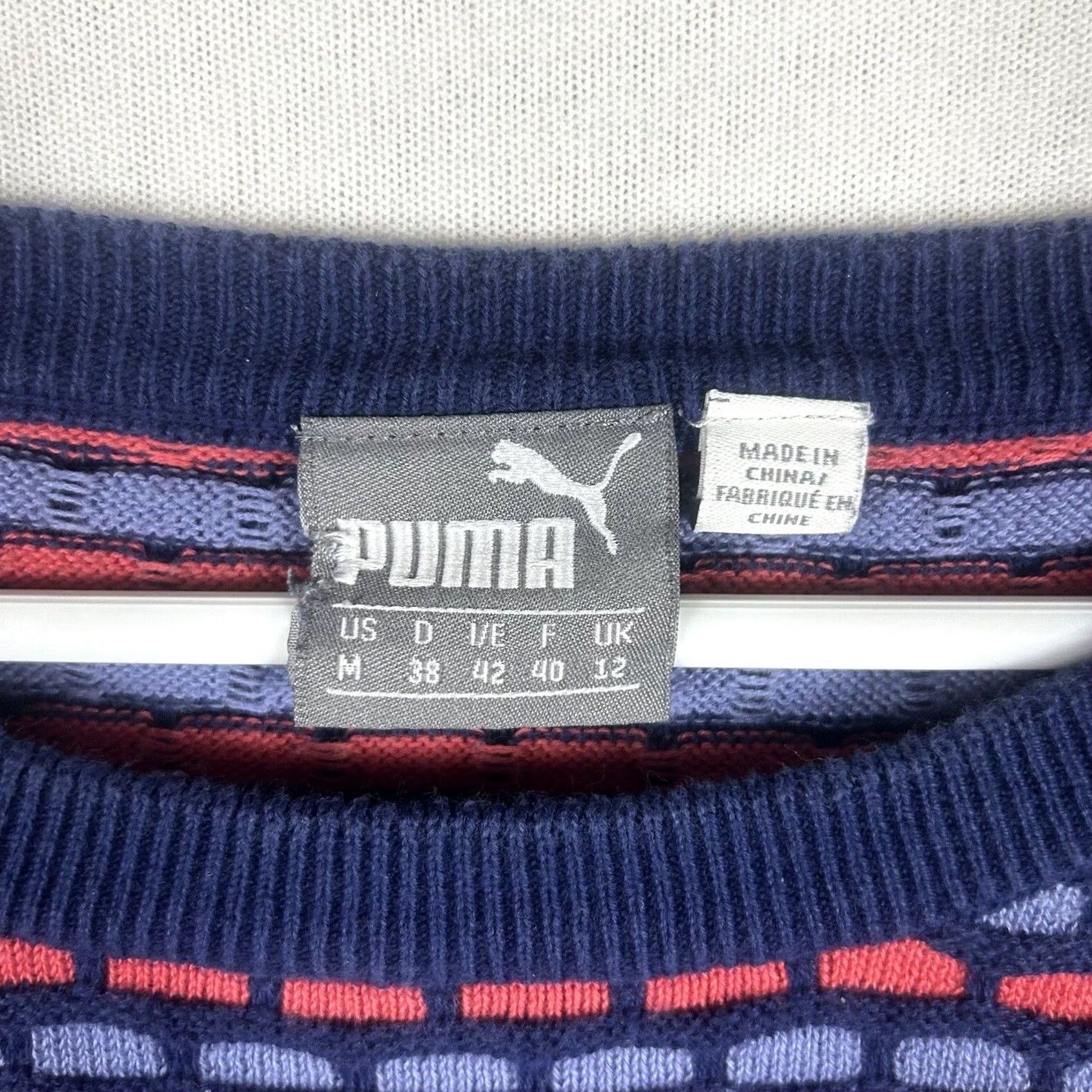 Puma PUMA Sweater Crewneck Sweatshirt Womens Size M Medium Pullover Long Sleeve Knit Blue Logo Size M / US 6-8 / IT 42-44 - 2 Thumbnail