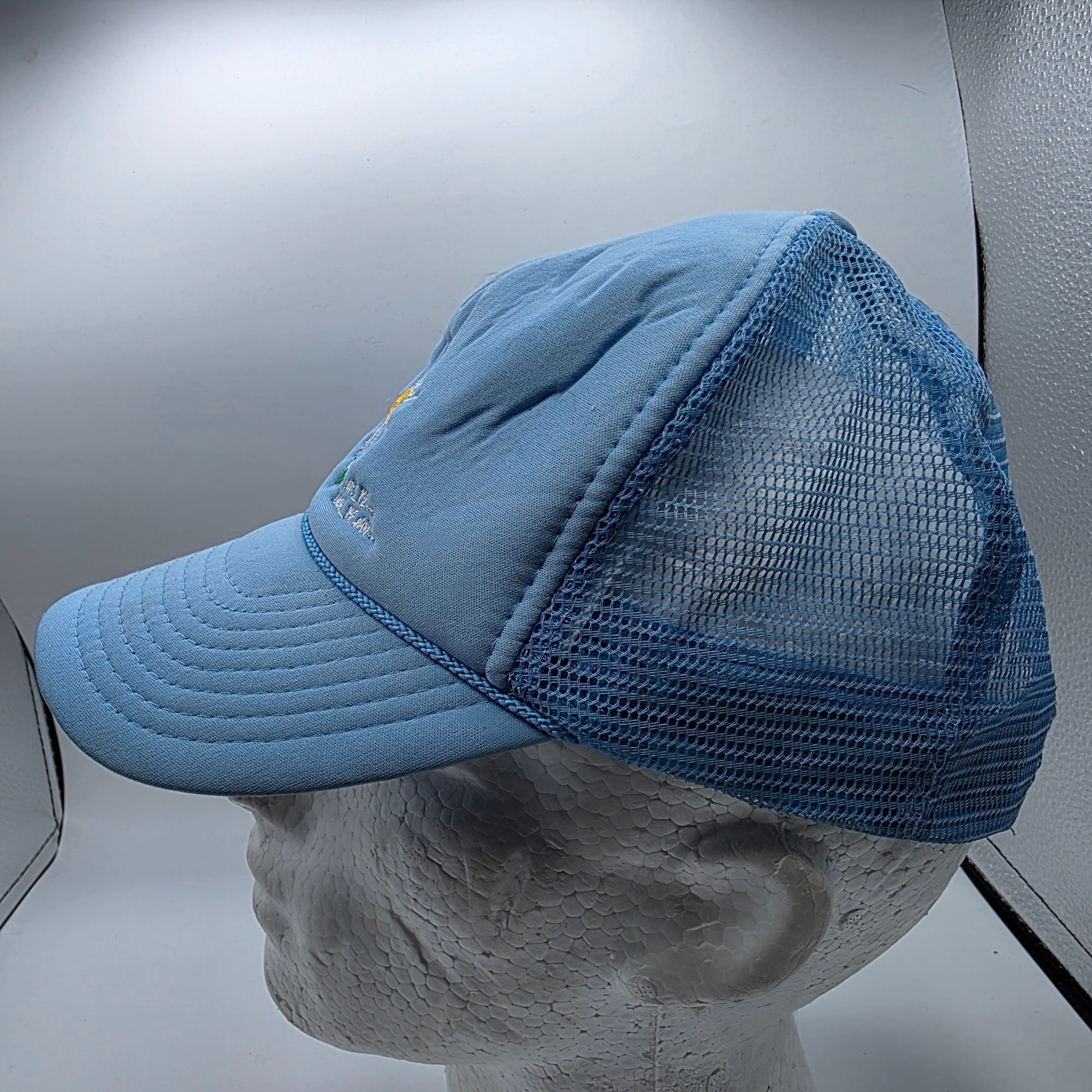 Other Maybe Tomorrow Womens Blue Floral Trucker Hat Casual Outdoor Size ONE SIZE - 2 Thumbnail