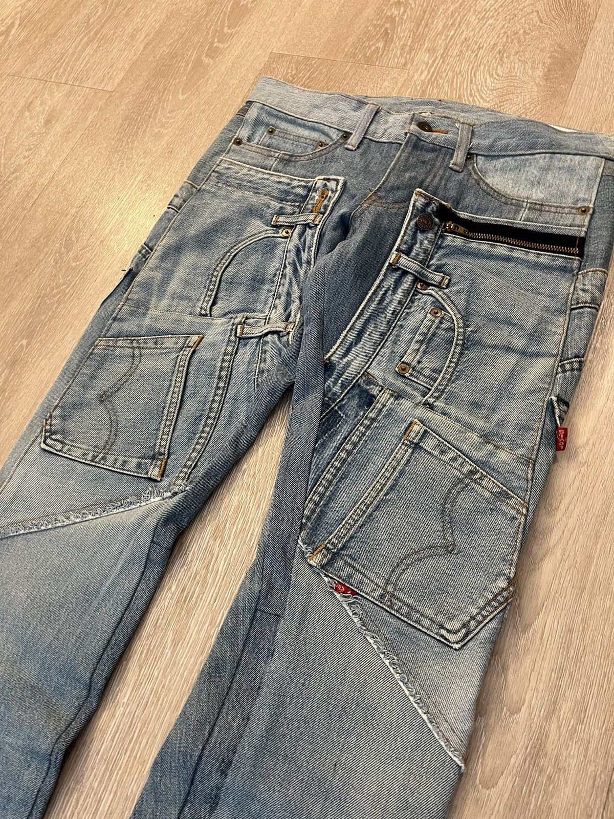Beauty Beast AW00 Recycouture Paper Reconstructed Denim Size US 31 - 4 Thumbnail