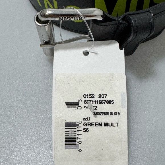 Moschino Moschino Belt Green Multi Black Size IT 56/US 40” Size 40 - 3 Thumbnail