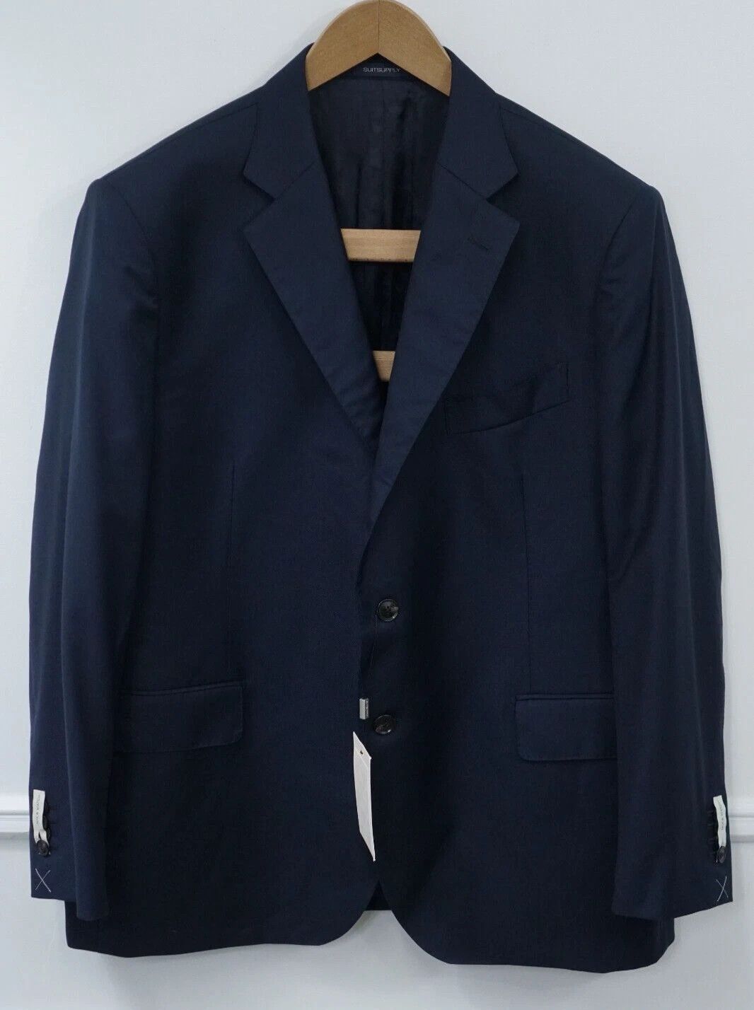 Suitsupply Men Suitsupply Blazer Lazio Pure Wool S110 Navy Blue UK/US48 Size 48R - 1 Thumbnail
