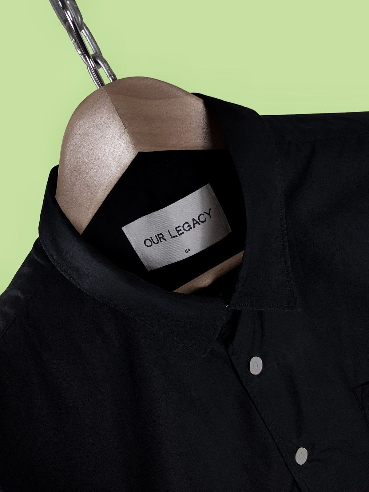 Our Legacy Our Legacy Black Oversized Pearl Long Sleeve Shirt Size US L / EU 52-54 / 3 - 8 Thumbnail