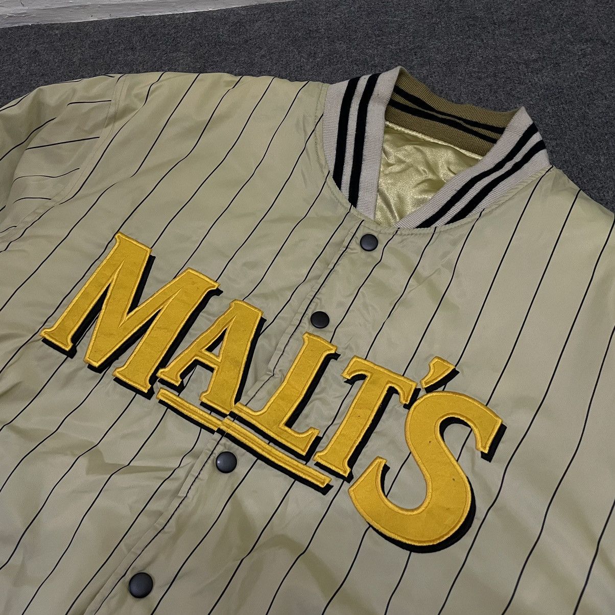 Vintage Vtg Suntory Boss Coffee Malts Beer Reversible Satin Varsity Size US XL / EU 56 / 4 - 2 Thumbnail