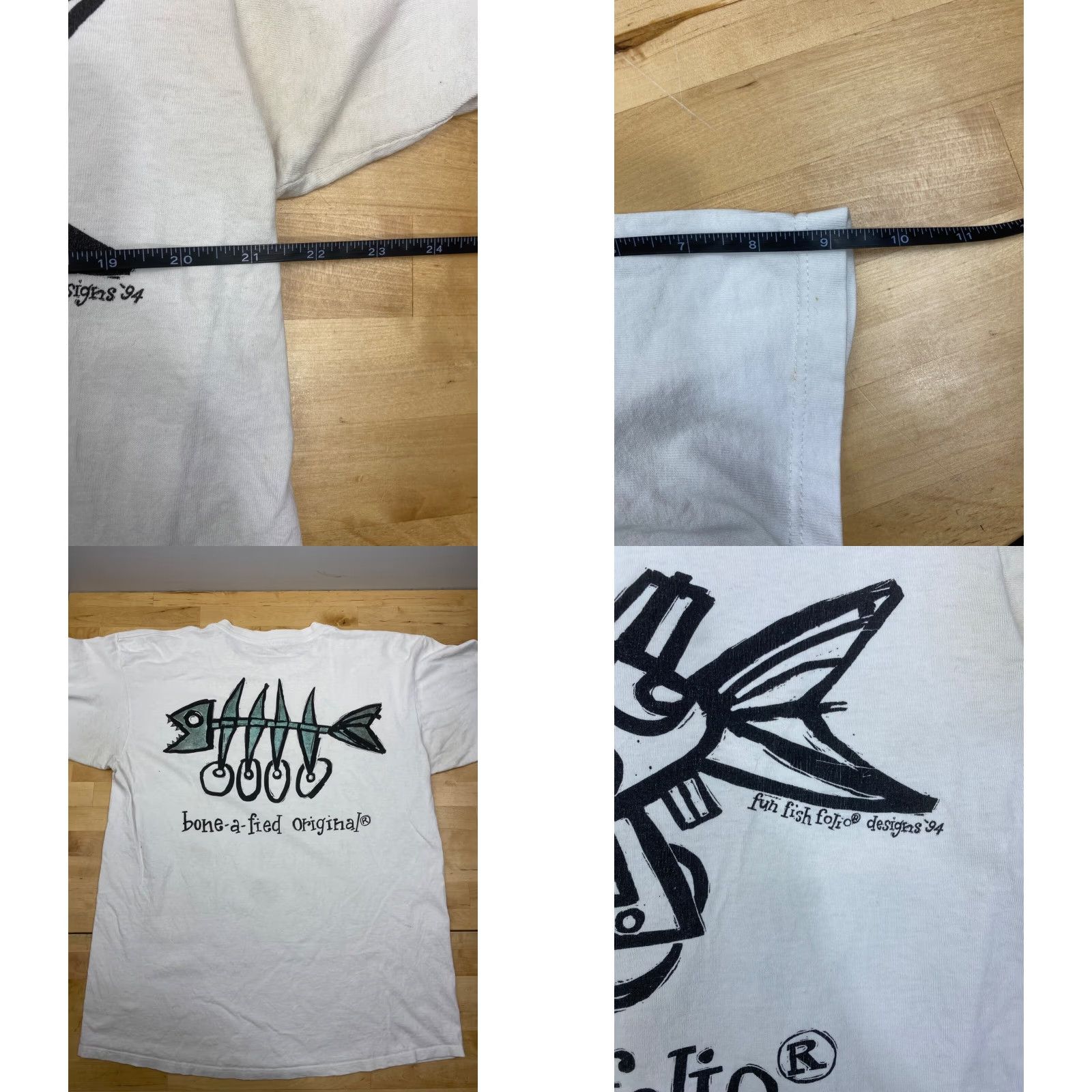 Vintage VINTAGE Range Bleu T-Shirt Men XL White Fish Theme Fisherman Graphic 90s? No decade provided; keep accurate. Size US XL / EU 56 / 4 - 8 Thumbnail