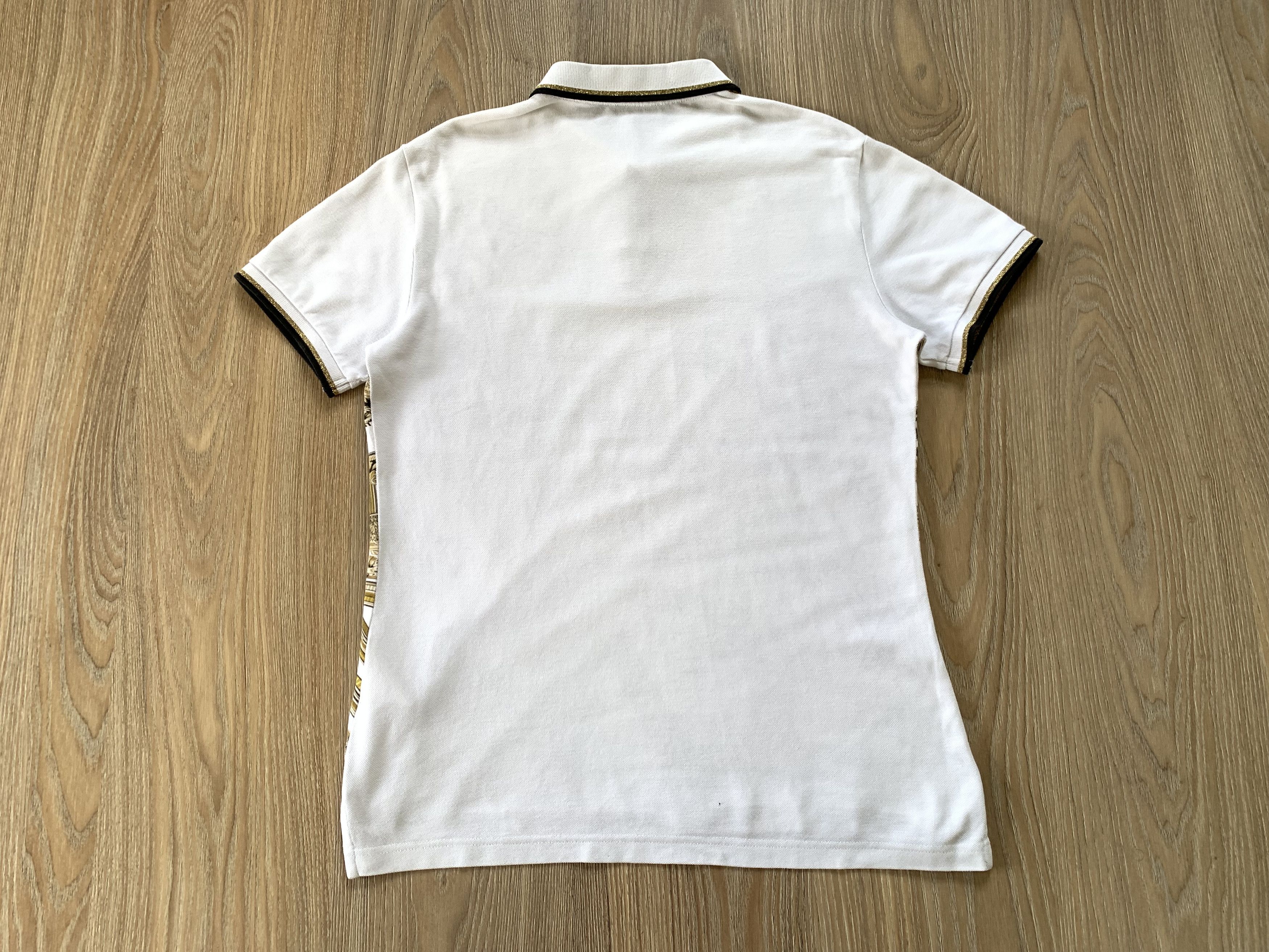 Versace Jeans Couture Versace White Cotton Printed Polo T-Shirt Size US S / EU 44-46 / 1 - 3 Thumbnail