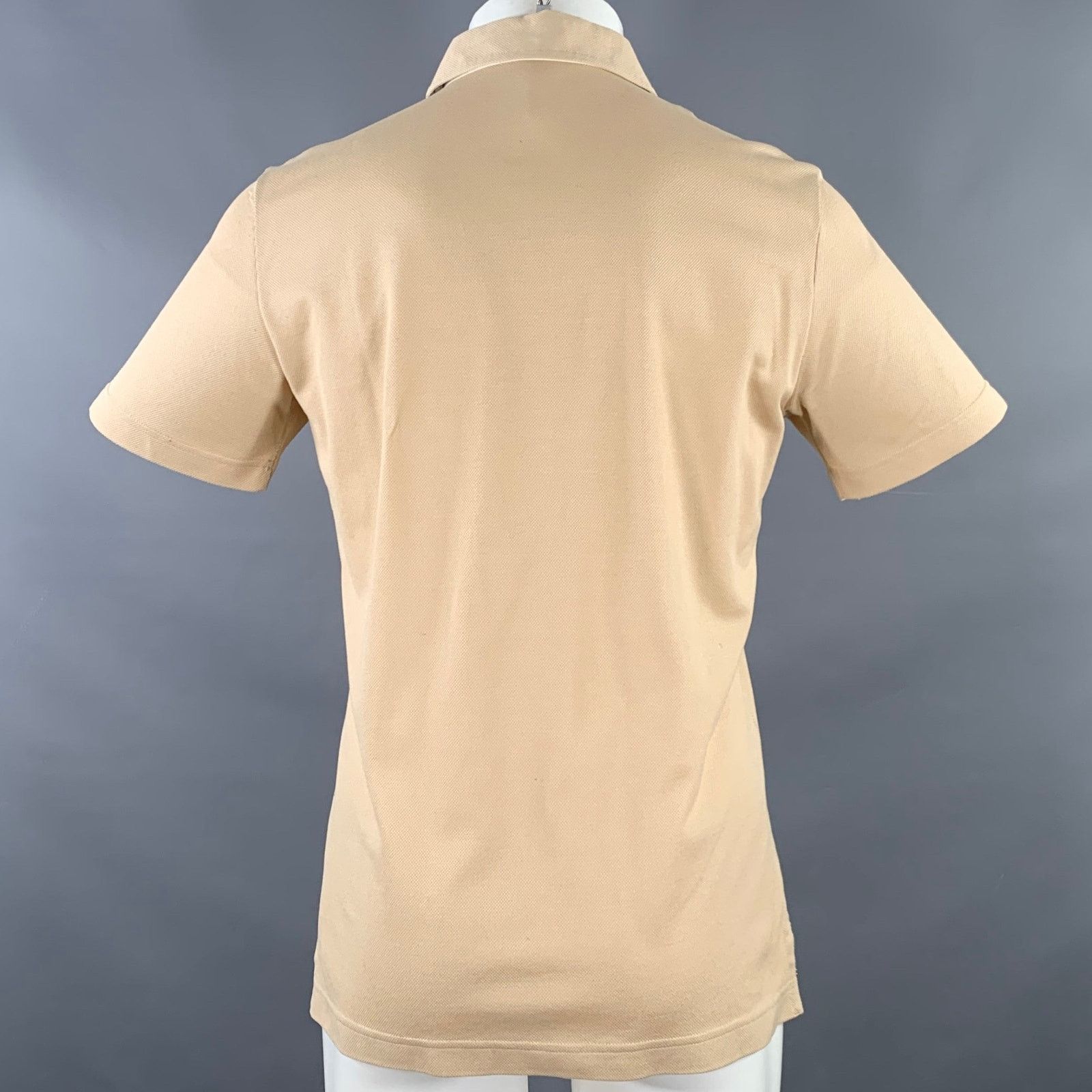 Pal Zileri PAL ZILERI Beige White Blue Contrast Trim Short Sleeve Polo Size US M / EU 48-50 / 2 - 3 Thumbnail