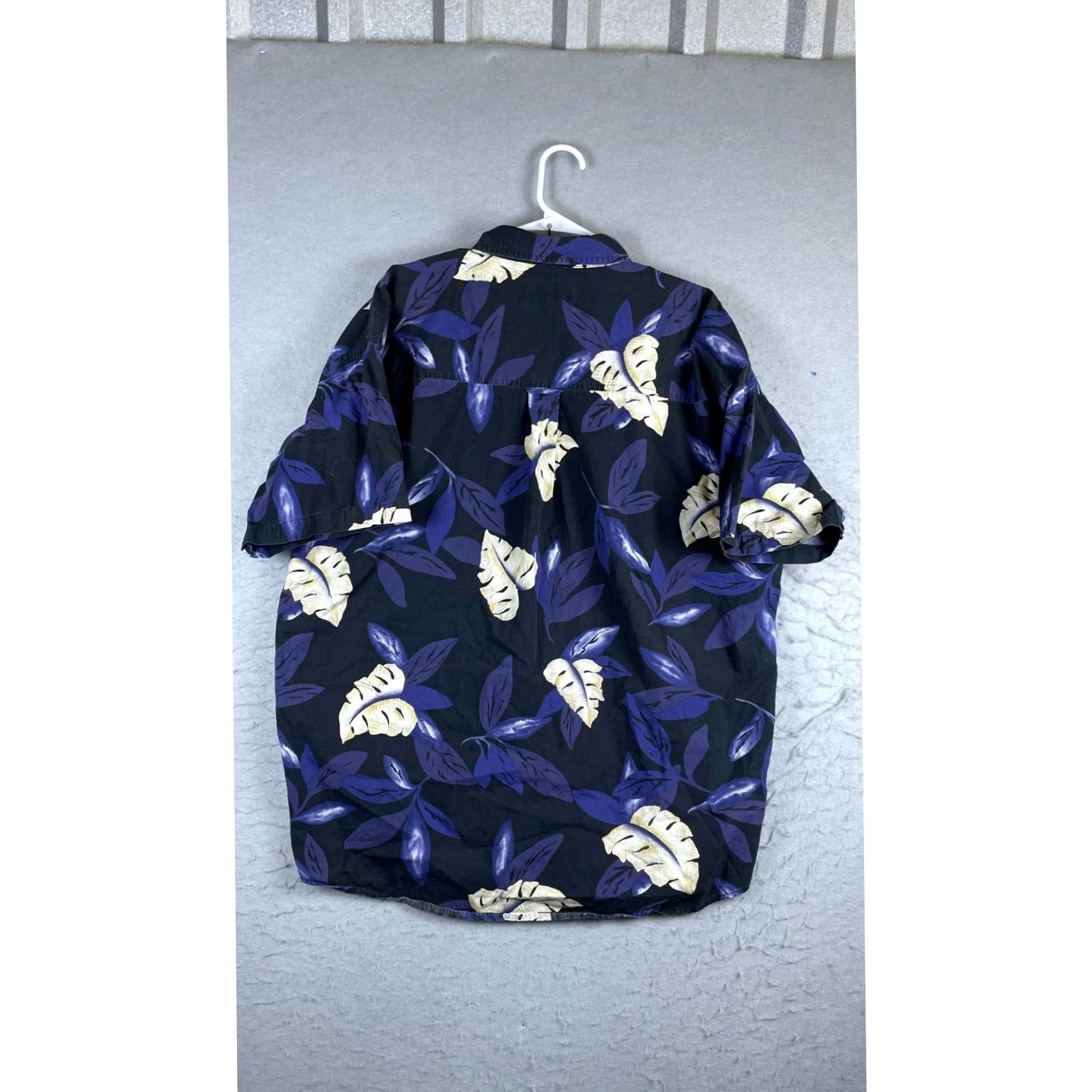 Ralph Lauren Chaps Ralph Lauren Shirt Mens XL Black Purple Tropical Leaf Camp Size US XL / EU 56 / 4 - 3 Thumbnail
