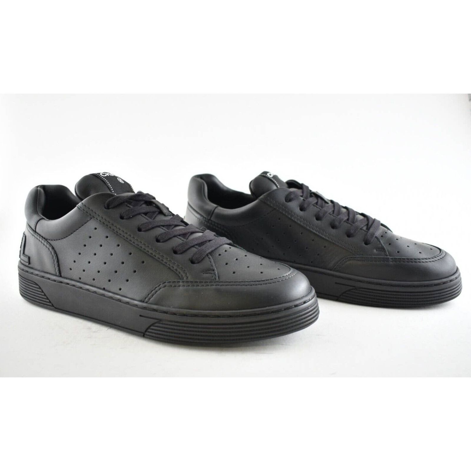 Chanel Chanel Leather Lace Up Tie Low Top Trainer Sneaker 44 11 Size US 11 / EU 44 - 2 Thumbnail
