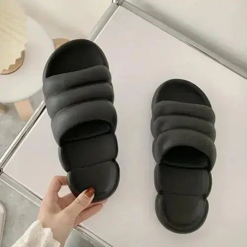 Japanese Brand Black sliders new Size US 9 / EU 42 - 2 Thumbnail