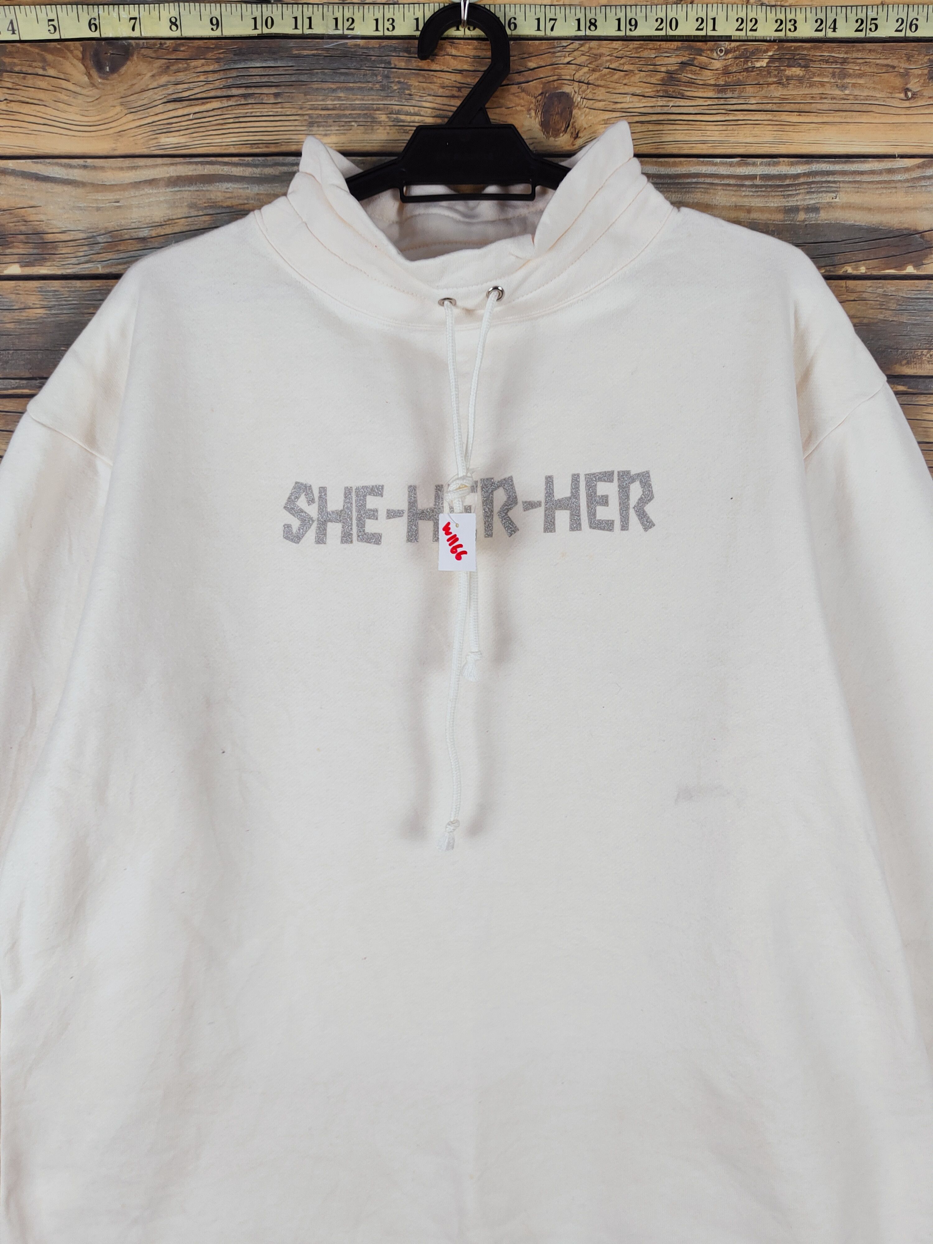 Japanese Brand × Vintage She Her Her japan Cream Sweatshirts #W1166 Size L / US 10 / IT 46 - 3 Thumbnail