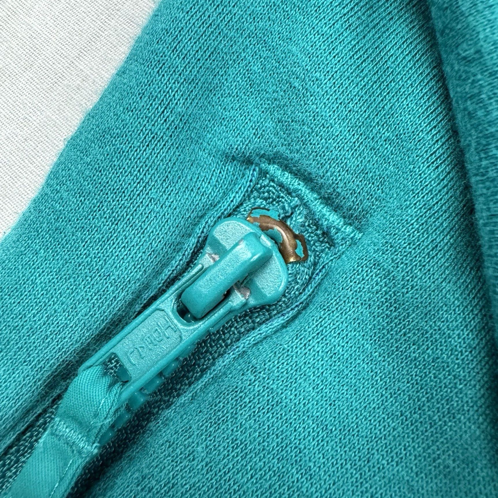 Vintage Vintage LL Bean Jacket Sweatshirt Adult Large Teal Quarter Zip Pullover 90s USA Size US L / EU 52-54 / 3 - 7 Thumbnail