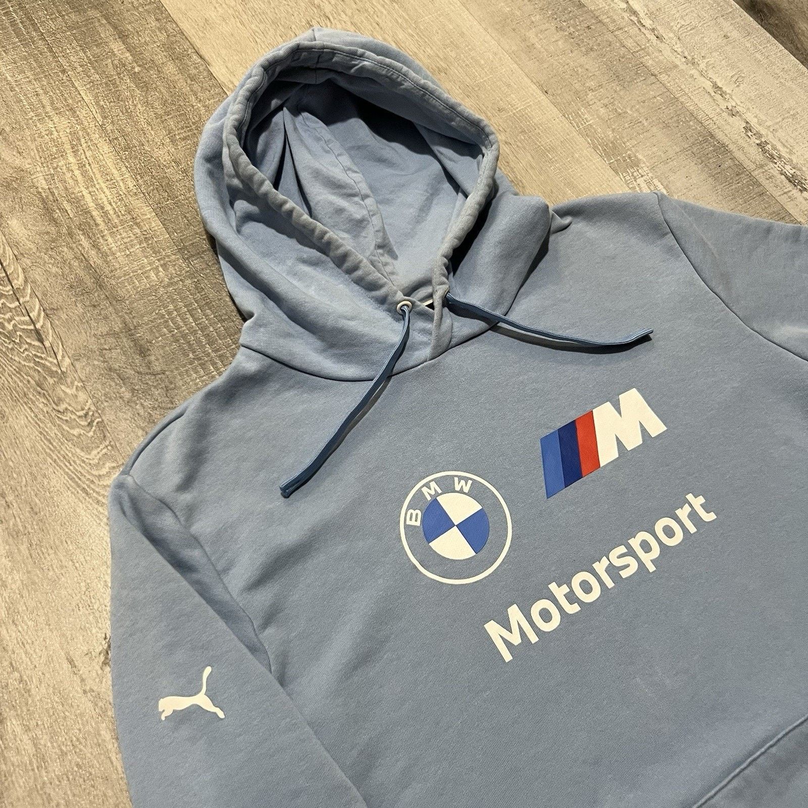 Puma Puma BMW Baby Blue Pull Over Hoodie Sport Racing Unisex E30 Size US L / EU 52-54 / 3 - 4 Thumbnail
