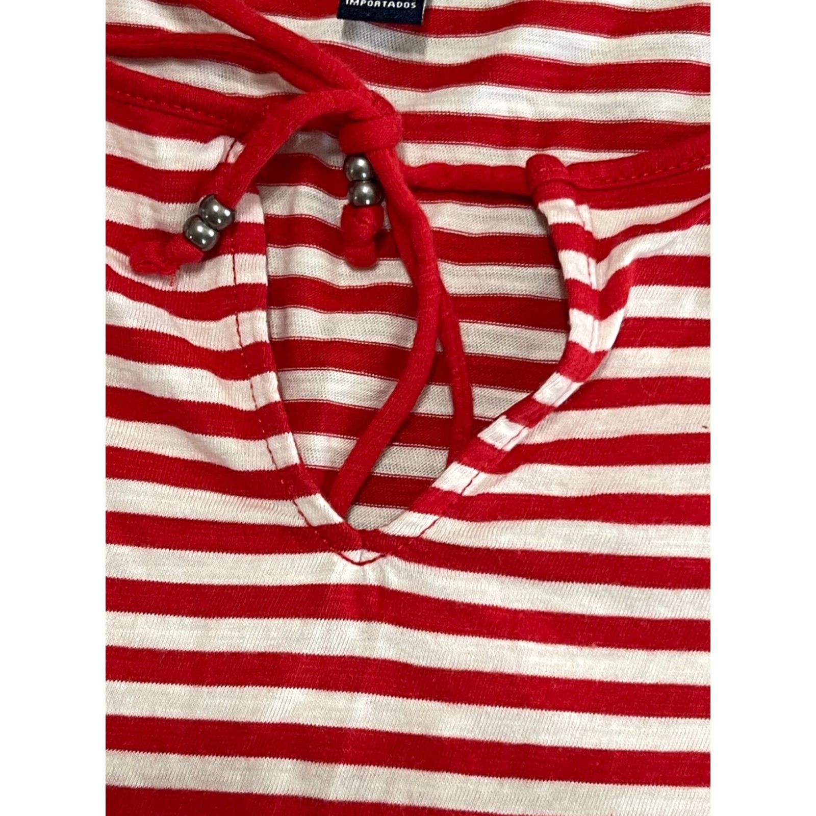 Chaps Chaps Shirt Women's Medium Red White Striped Lace Up Shirt Womens M Red White Striped Lace Up Modern Casual Vintage: No (note: cannot add extra info) Size M / US 6-8 / IT 42-44 - 3 Thumbnail