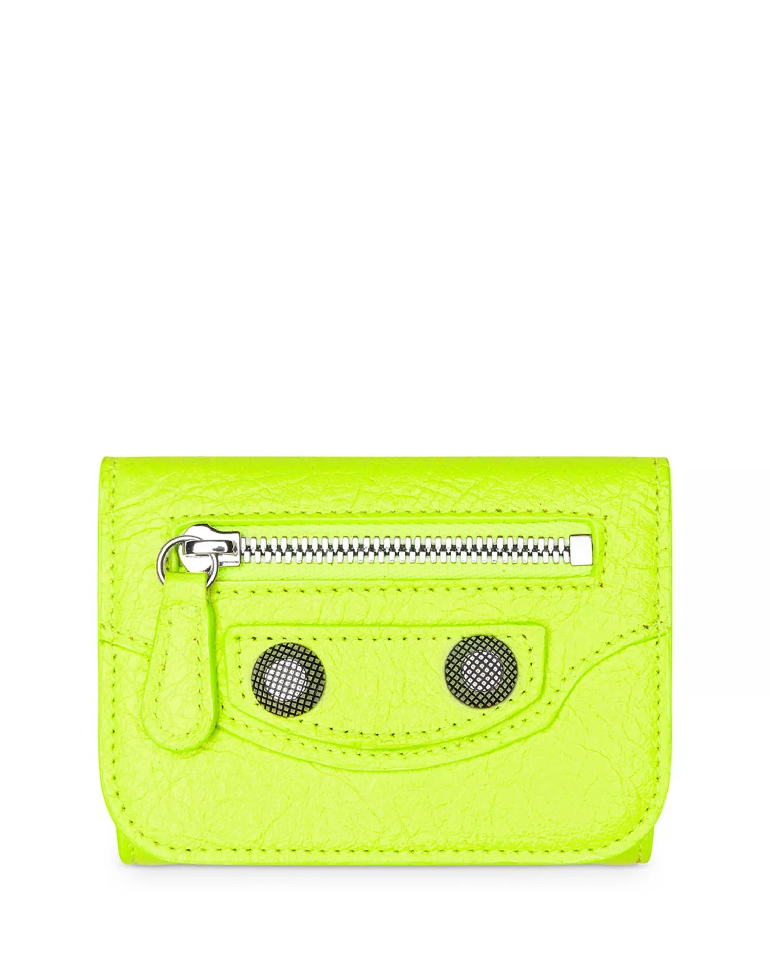 Balenciaga oc11z1125 Size: OS / Le Cagole Mini Wallet in Yellow Size ONE SIZE - 1 Thumbnail