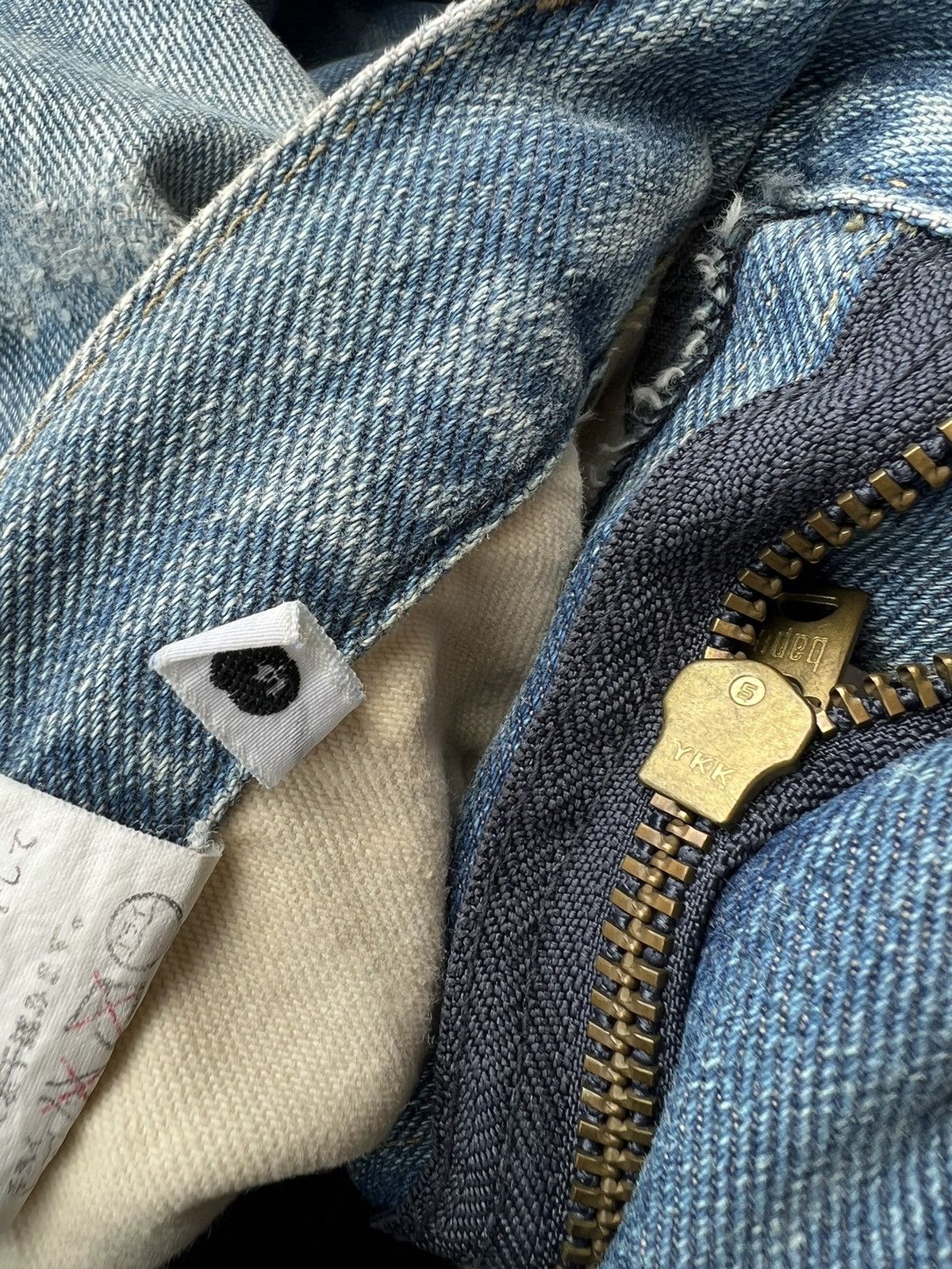 Bape Bathing Ape Nigo Era Wranlger Inspired Distress Denim Jeans Size US 32 / EU 48 - 25 Thumbnail