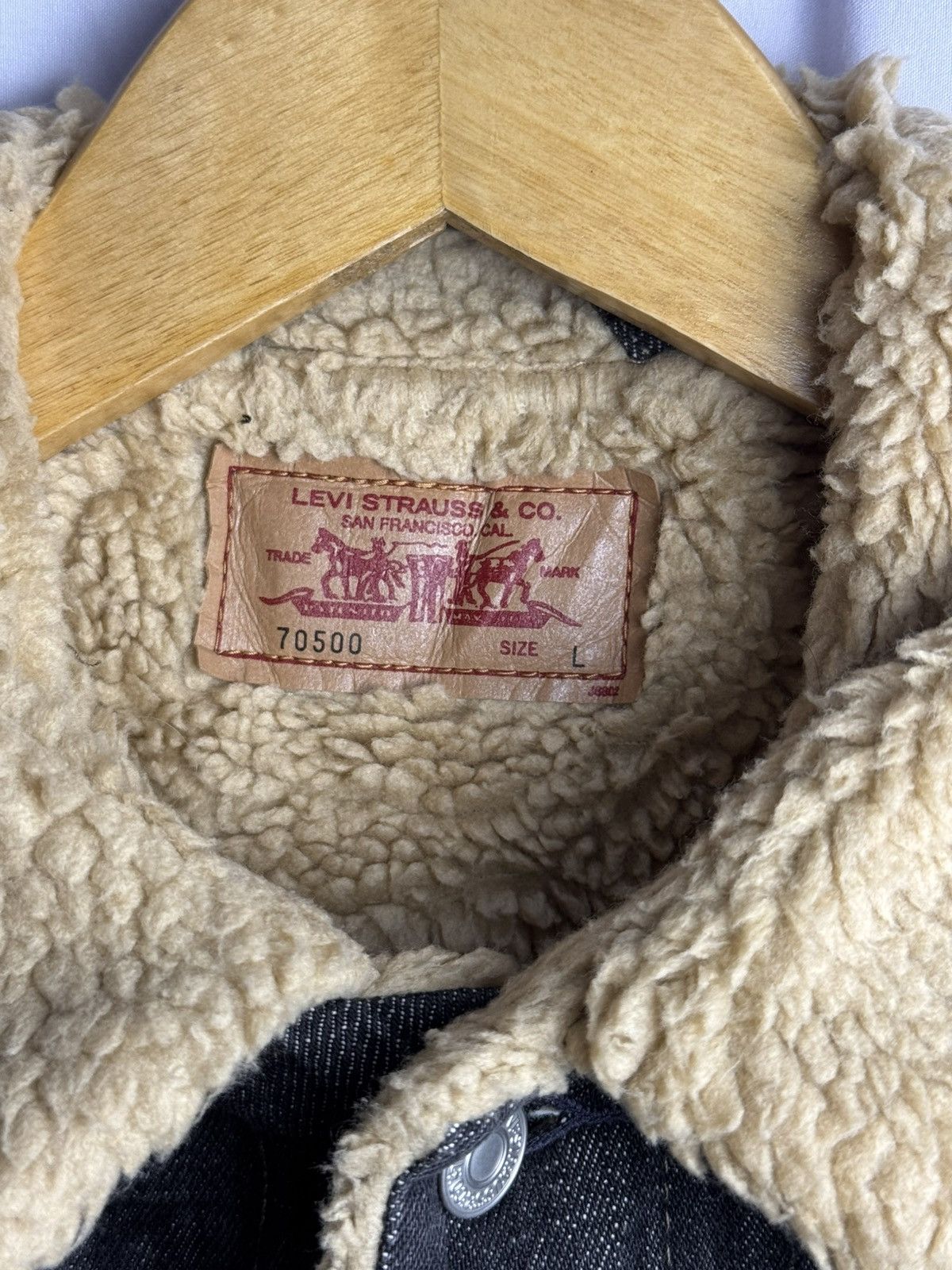 Japanese Brand × Levi's × Levi's Vintage Clothing Levis Sherpa Jacket 90s lgb style Size US L / EU 52-54 / 3 - 7 Thumbnail