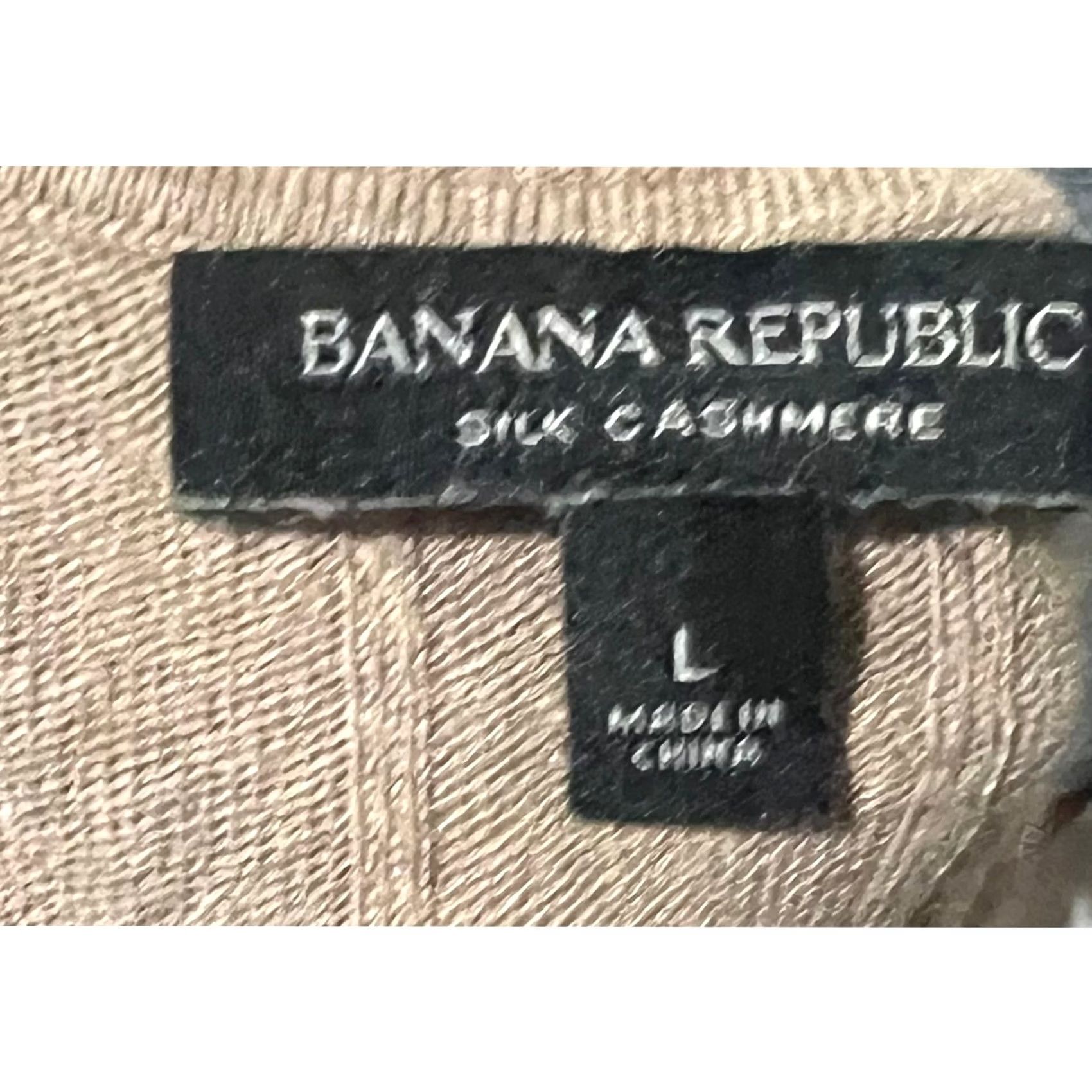 Banana Republic Banana Republic Womens Silk Cashmere Sweater Tan Crew Neck Lightweight Sz L Pullover Solid Long Sleeve Womens Size L / US 10 / IT 46 - 6 Thumbnail