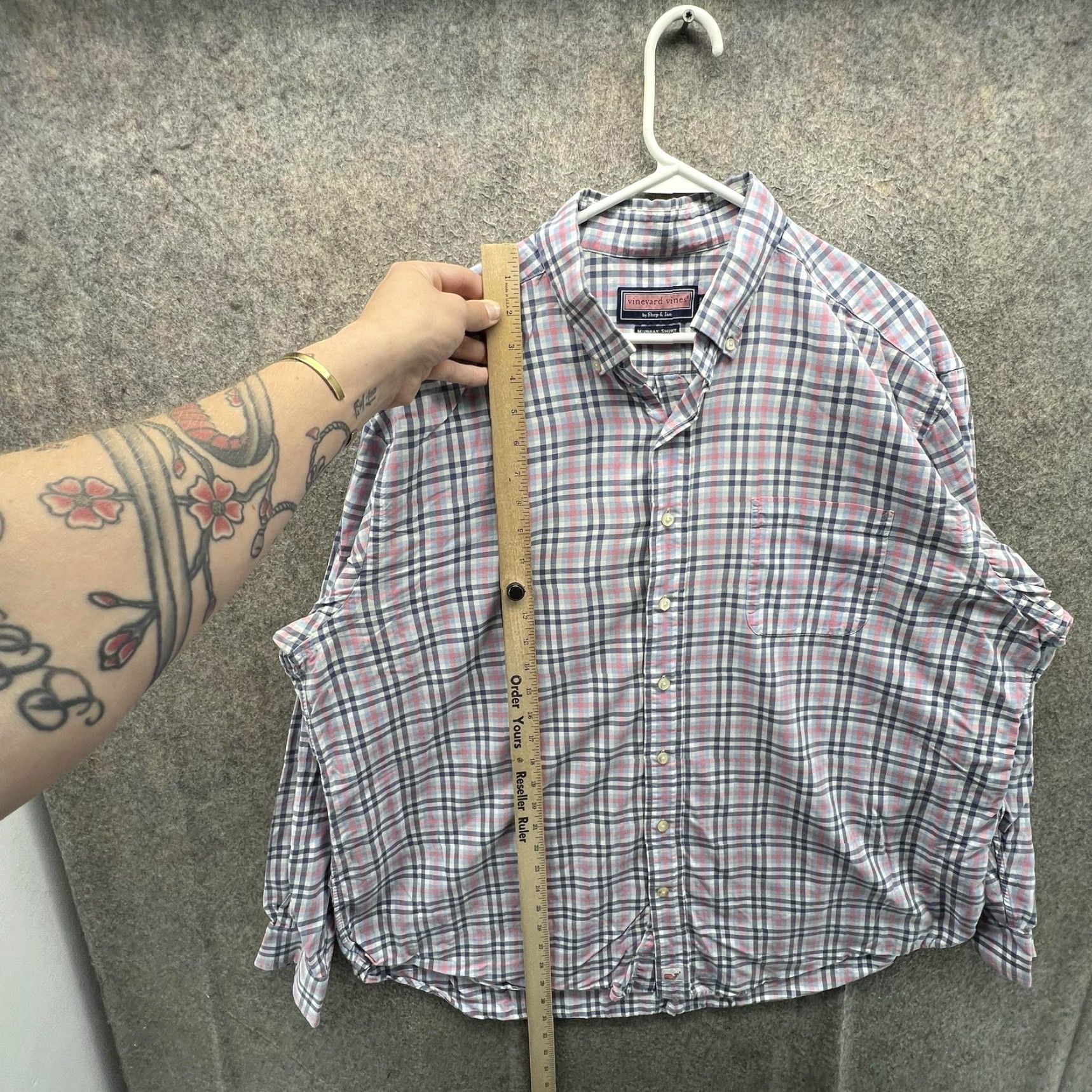 Vineyard Vines Vineyard Vines Shirt Mens XL Blue Plaid Murray Long Sleeve Button Front Size US XL / EU 56 / 4 - 5 Thumbnail