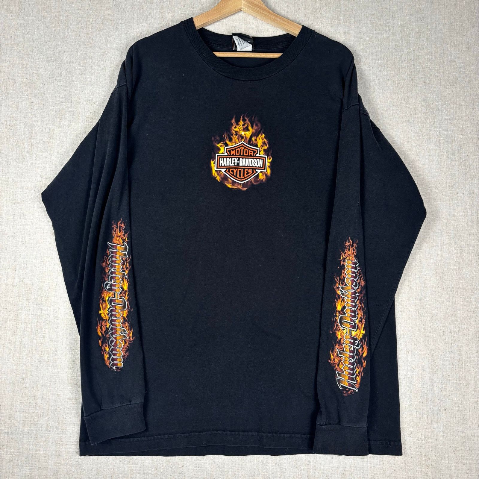 Harley Davidson × Vintage 90s Harley Davidson blue flame long