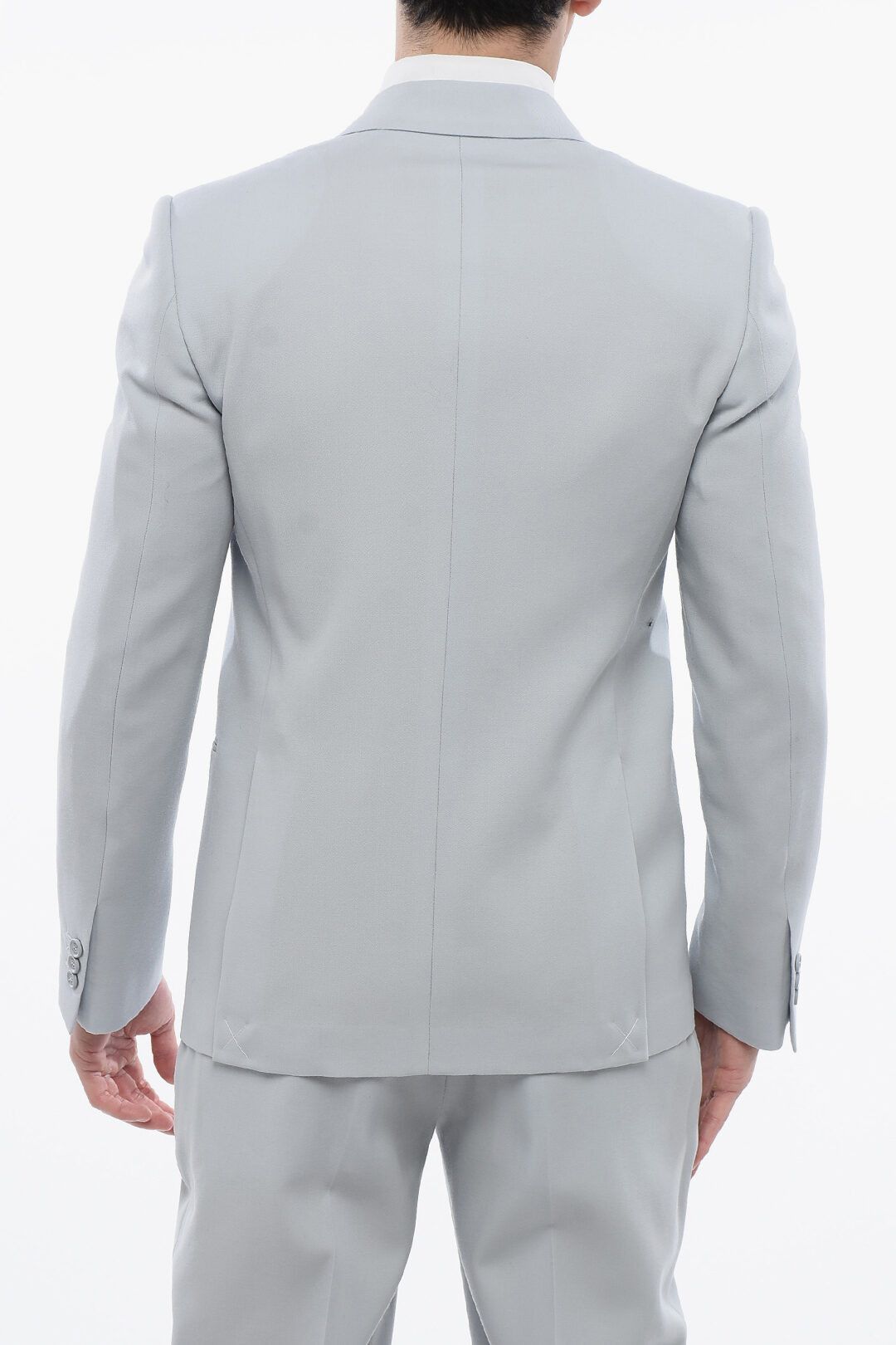 Off-White og1mm1025 Double-breasted Tattoo Blazer in Light Blue Size US M / EU 48-50 / 2 - 2 Thumbnail