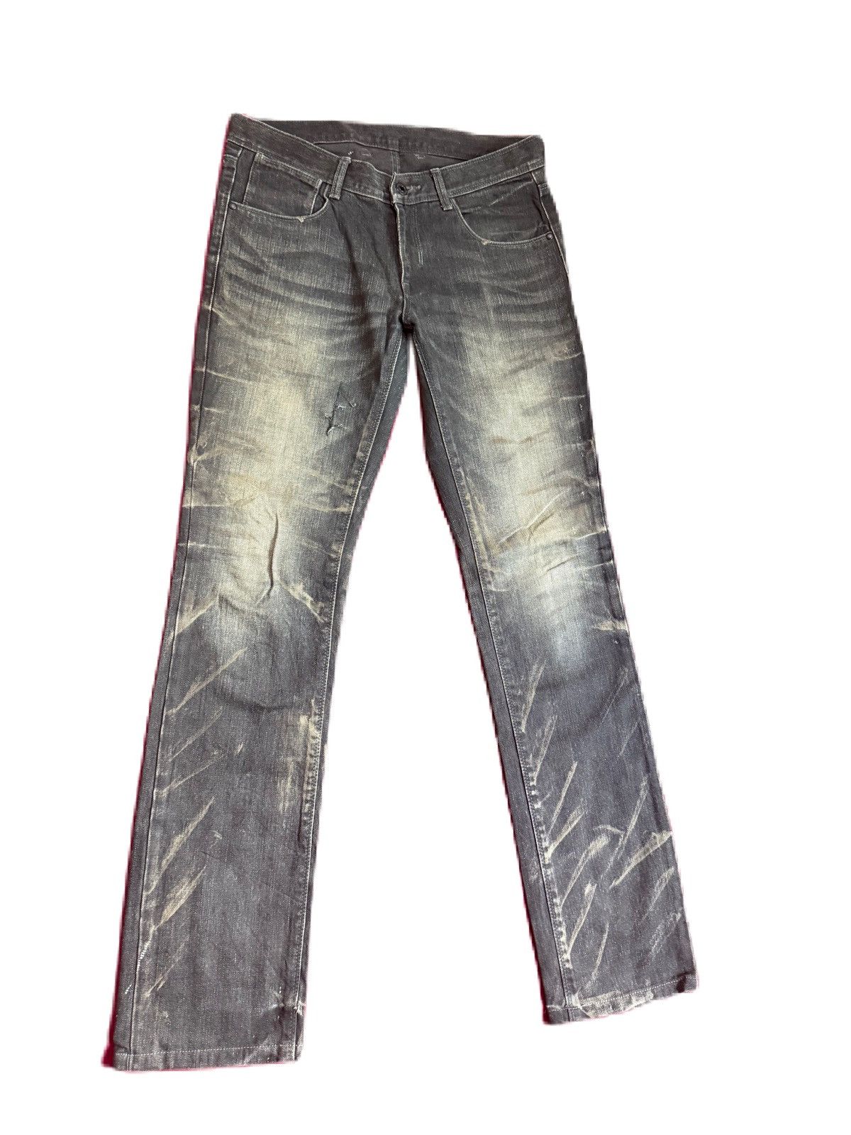 Neil Barrett NEIL BARRET BLACK DISTRESS DESIGN SLIM TYPE Size US 32 / EU 48 - 3 Thumbnail