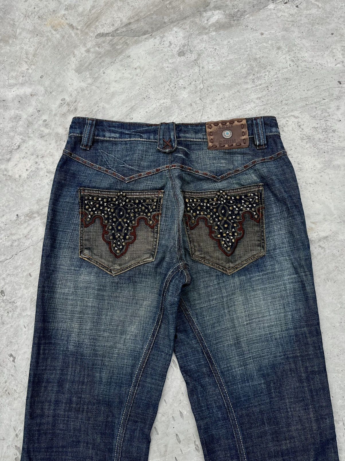Antik Denim Vintage Antik Denim Studded Embroidery Jeans Size US 32 / EU 48 - 2 Thumbnail